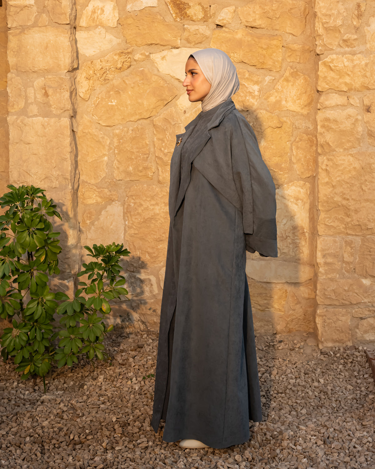 Trench Kaftan - Grey