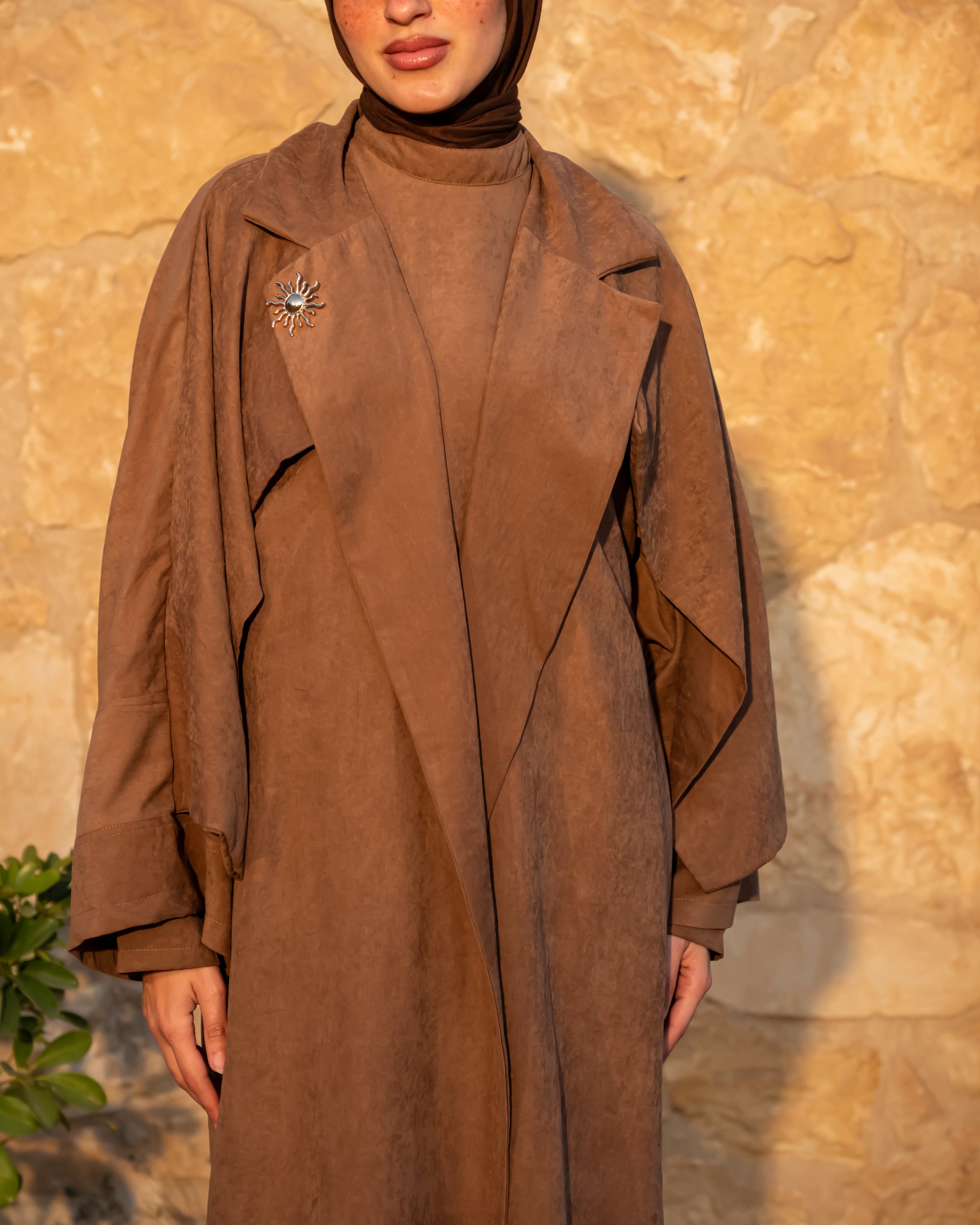 Suede Basic Abaya-Havan