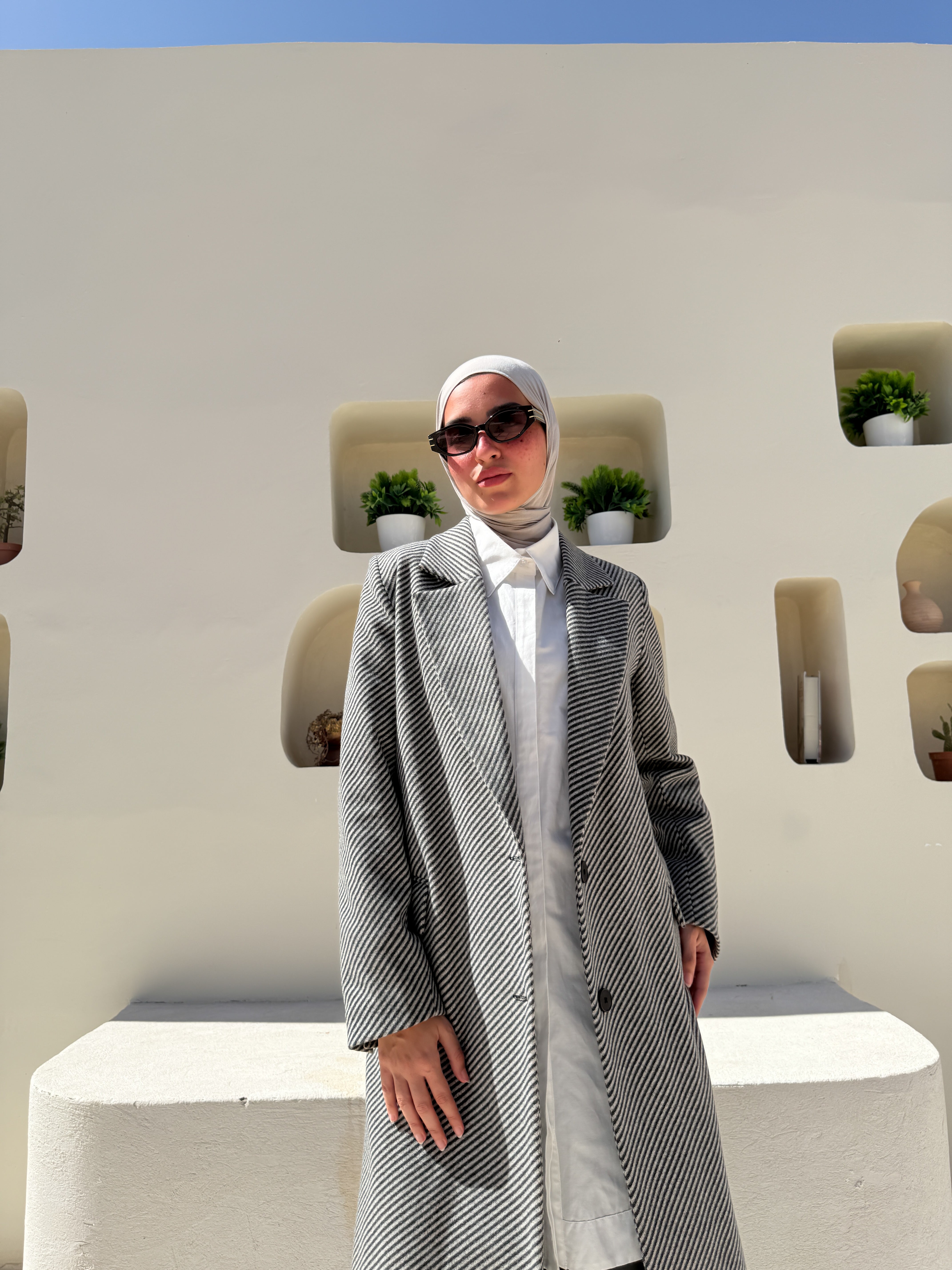 Tweed Coat - Grey