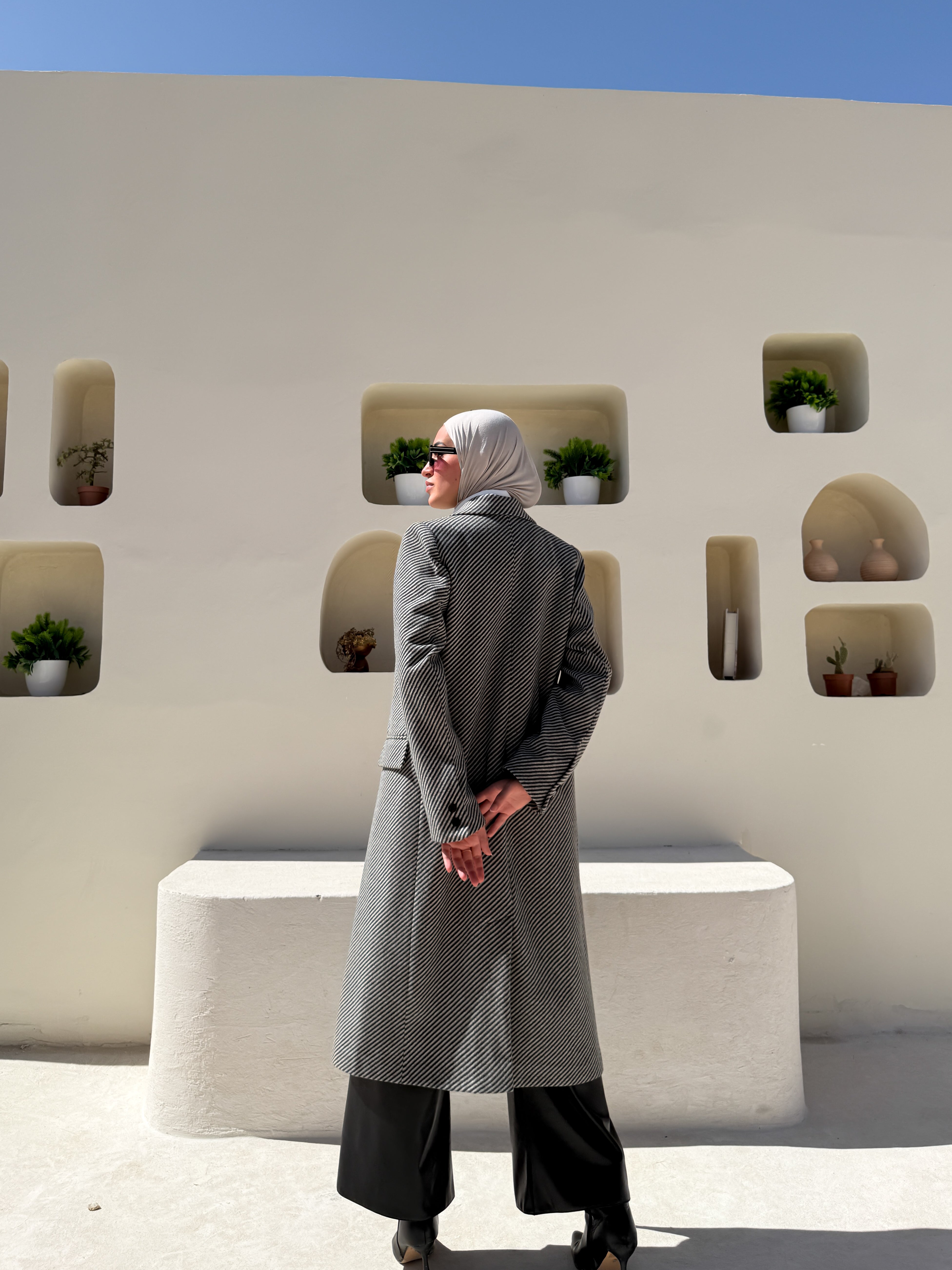 Tweed Coat - Grey