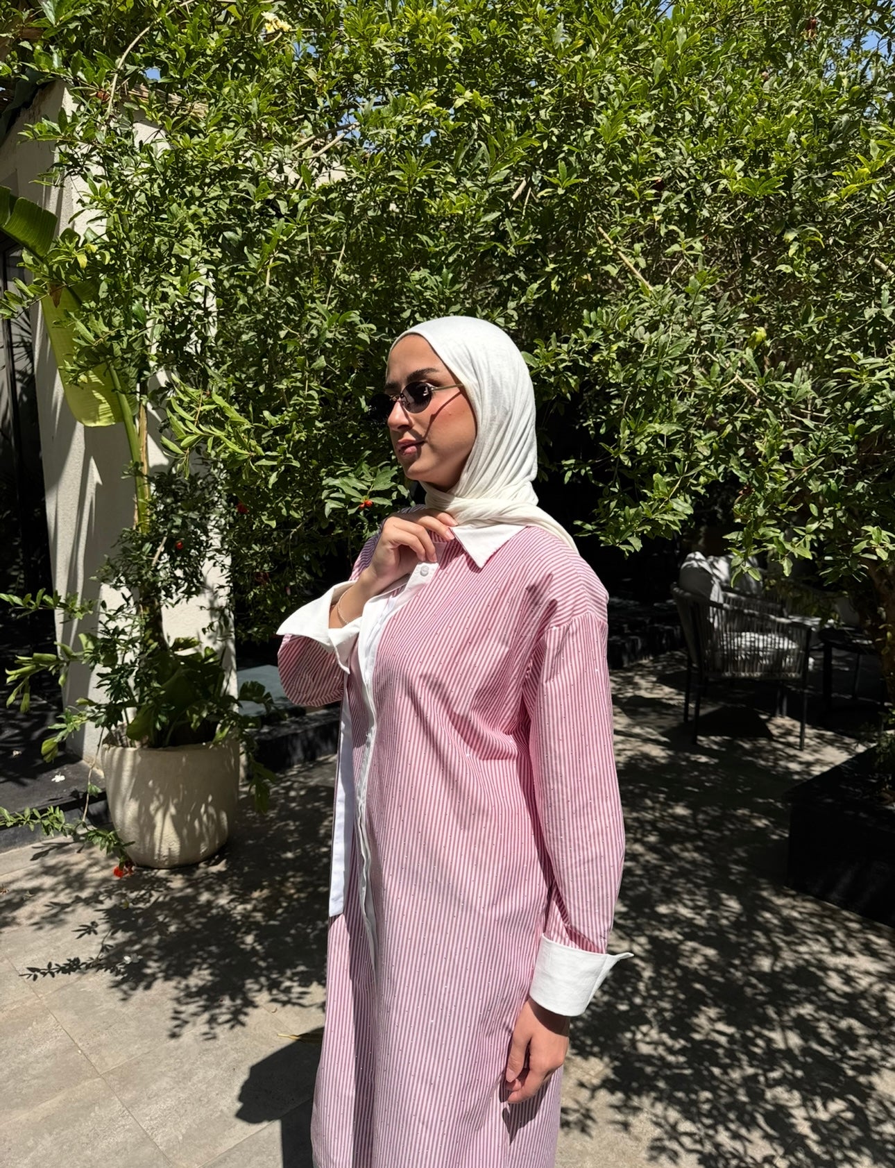 Double Collar Shirt -Red