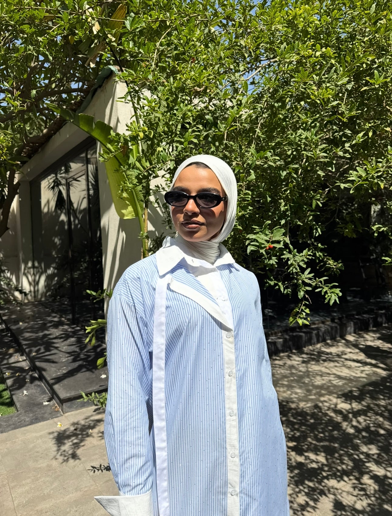 Double Collar Shirt -Blue