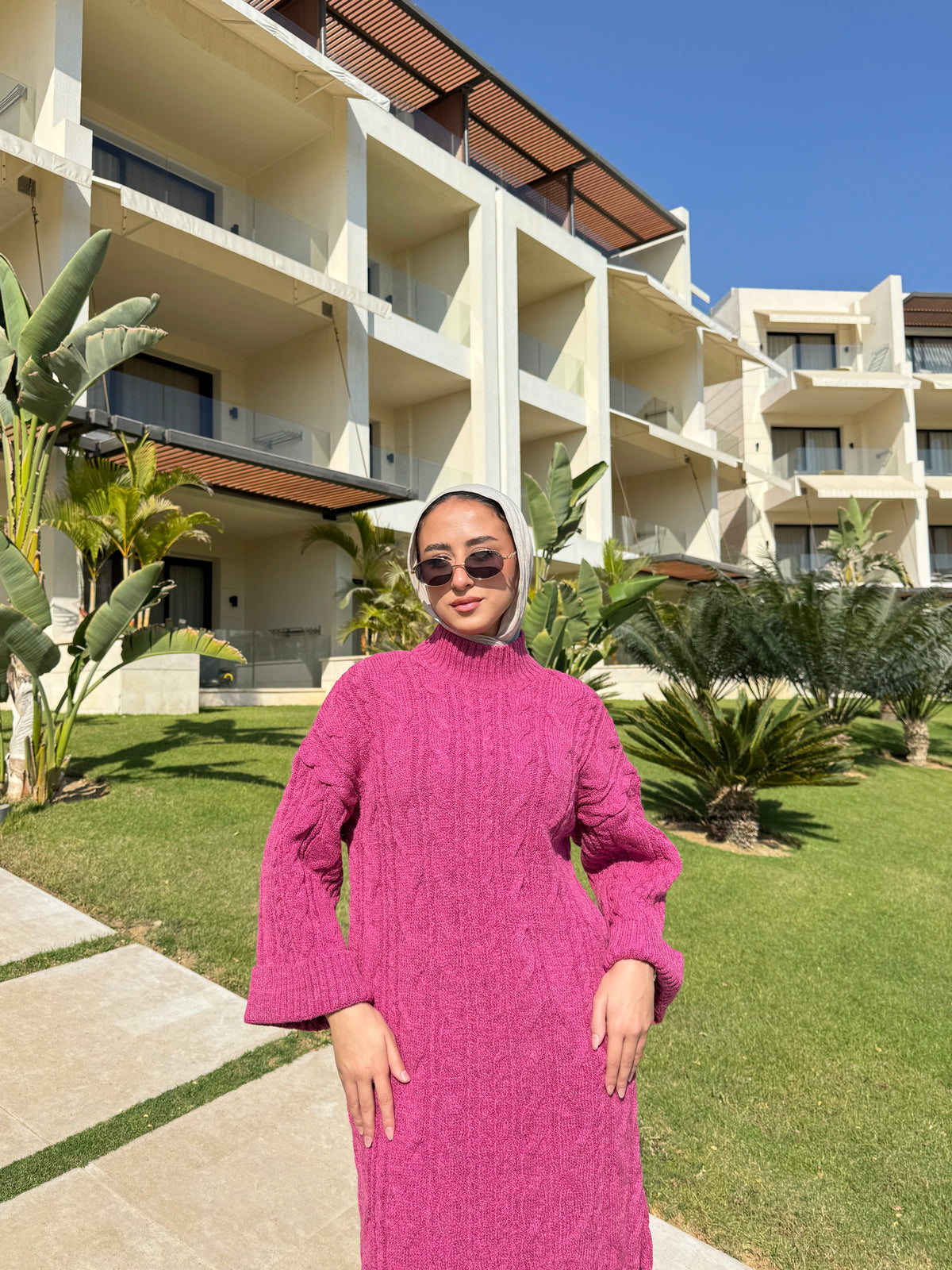 Braided Pullover -Pink