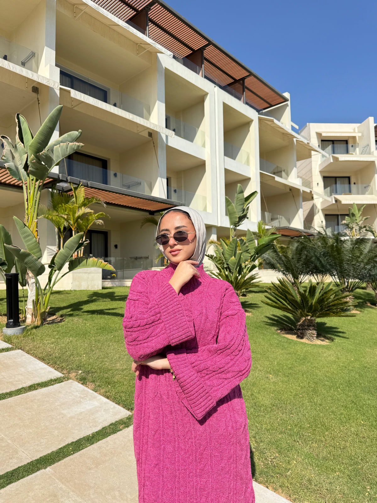 Braided Pullover -Pink
