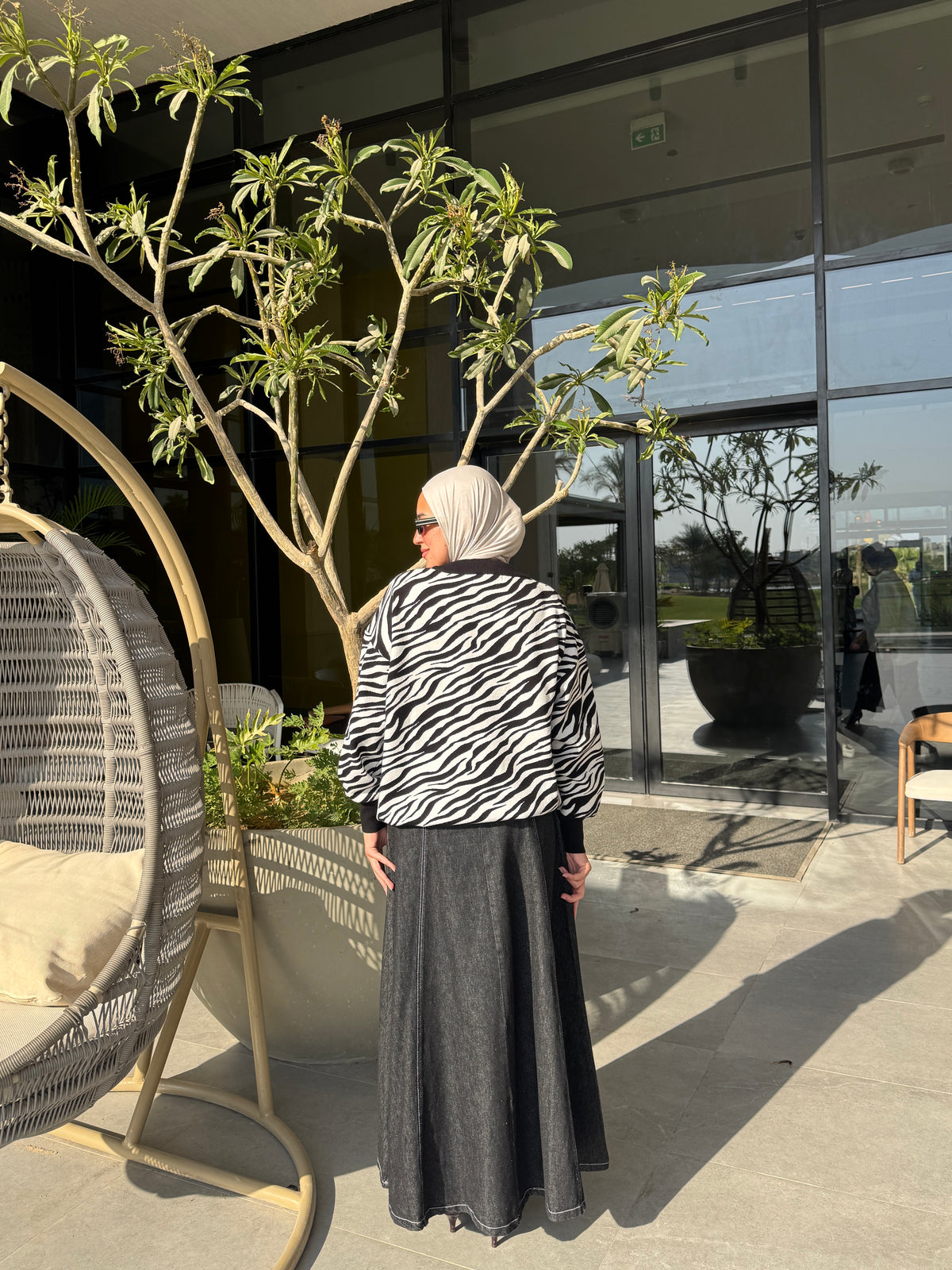 Printed Knit Cardigan - Zebra