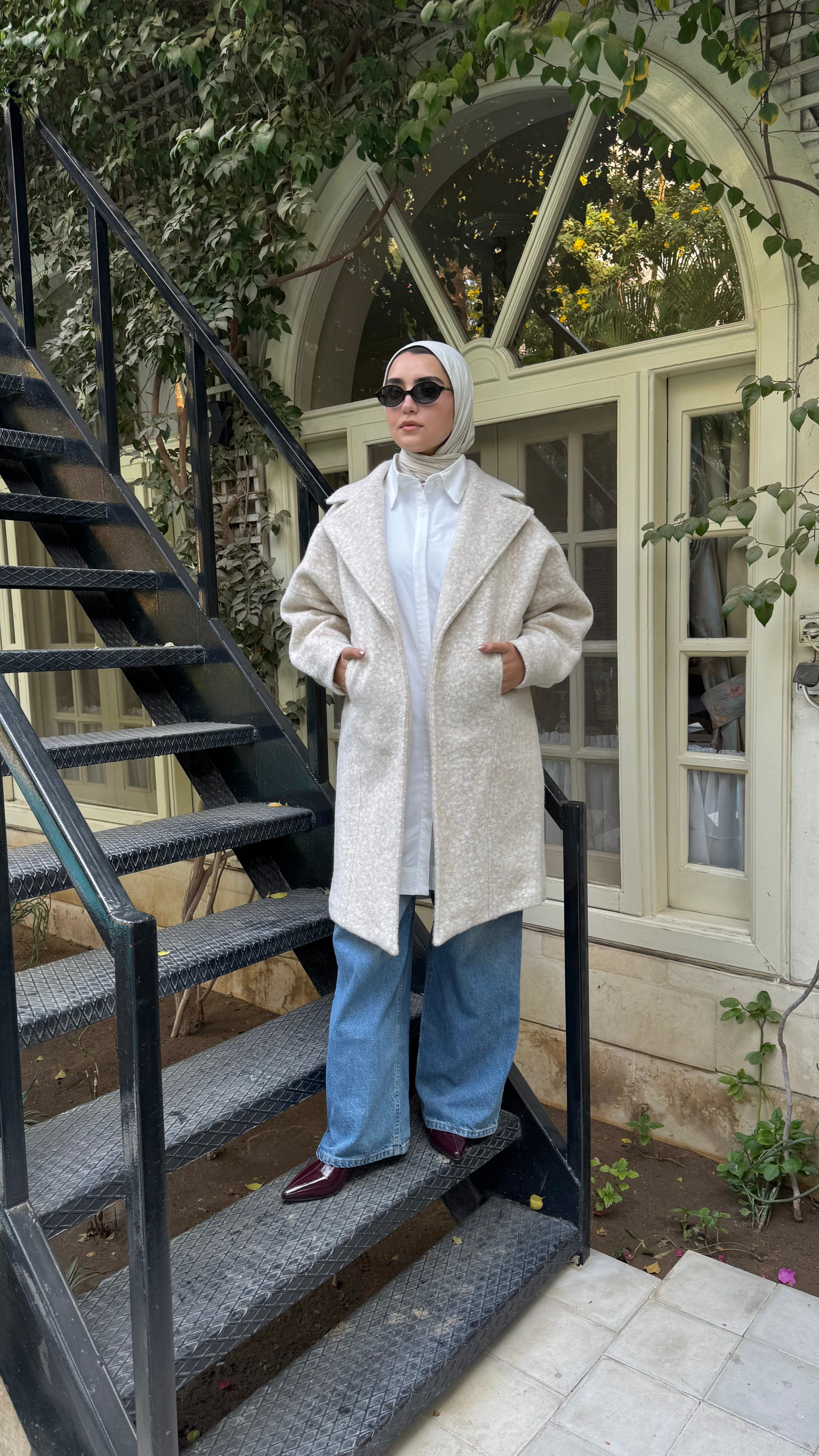 Cloudy Fur Coat - Offwhite
