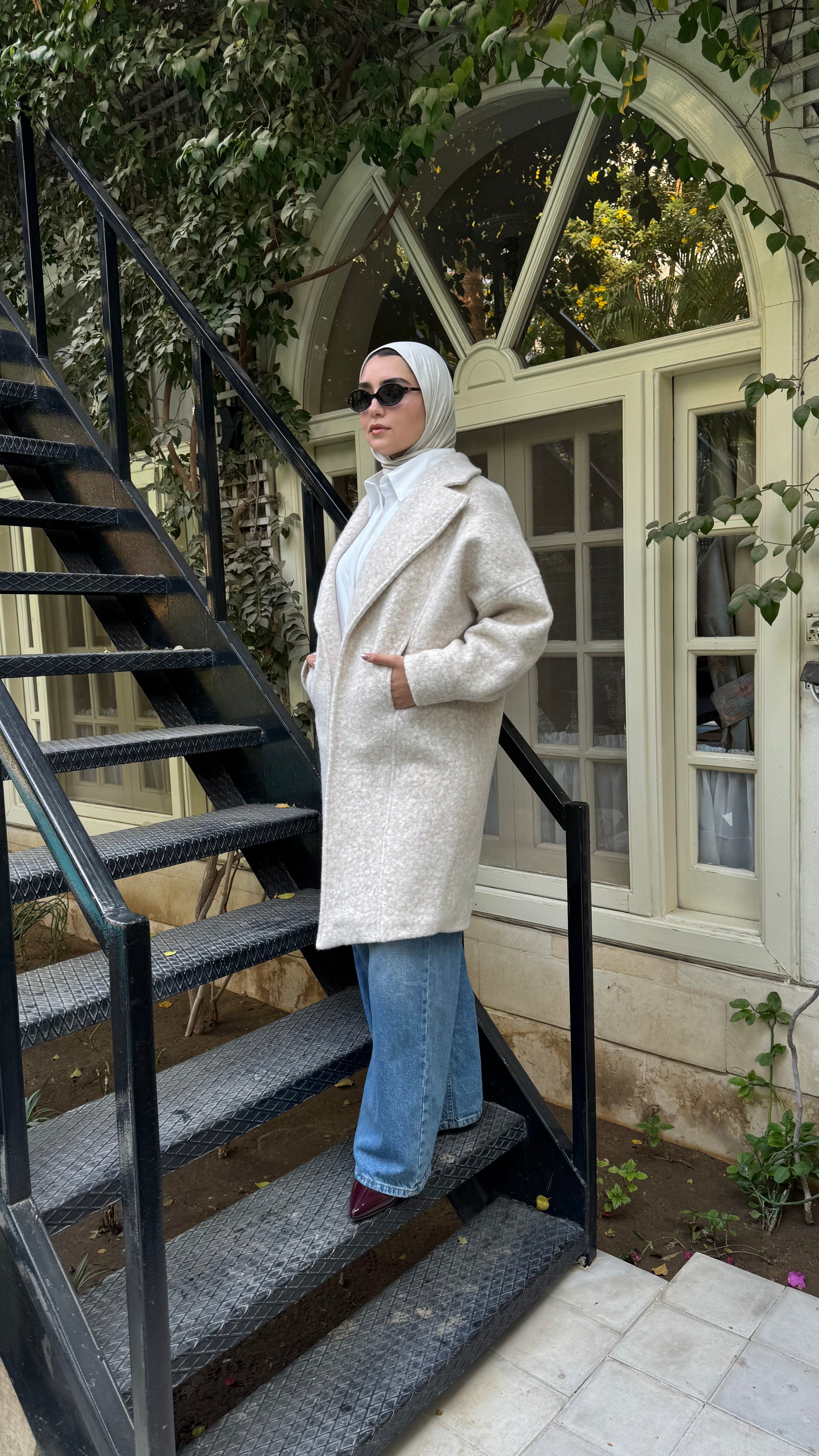 Cloudy Fur Coat - Offwhite