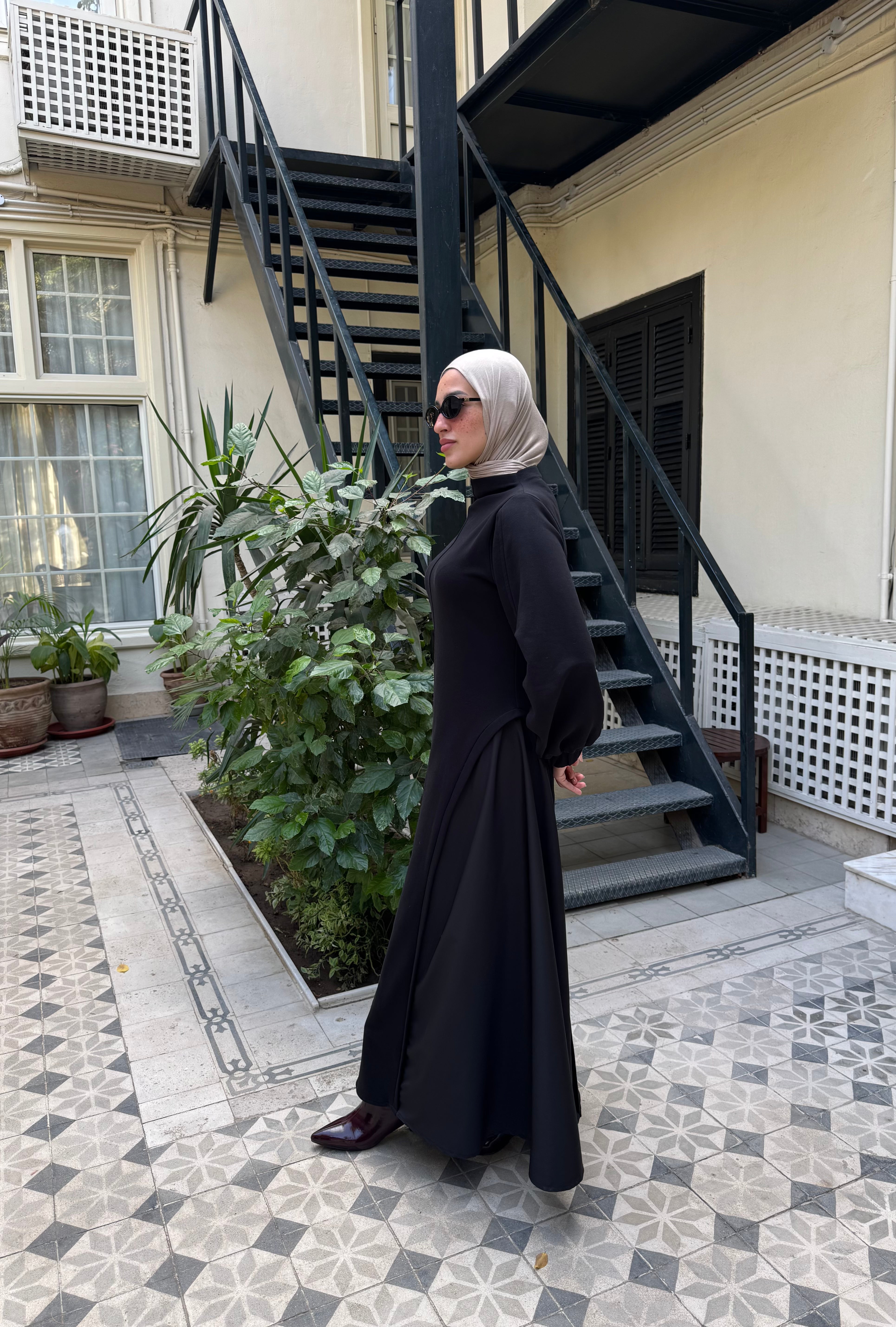 Side Panels Dress - Black