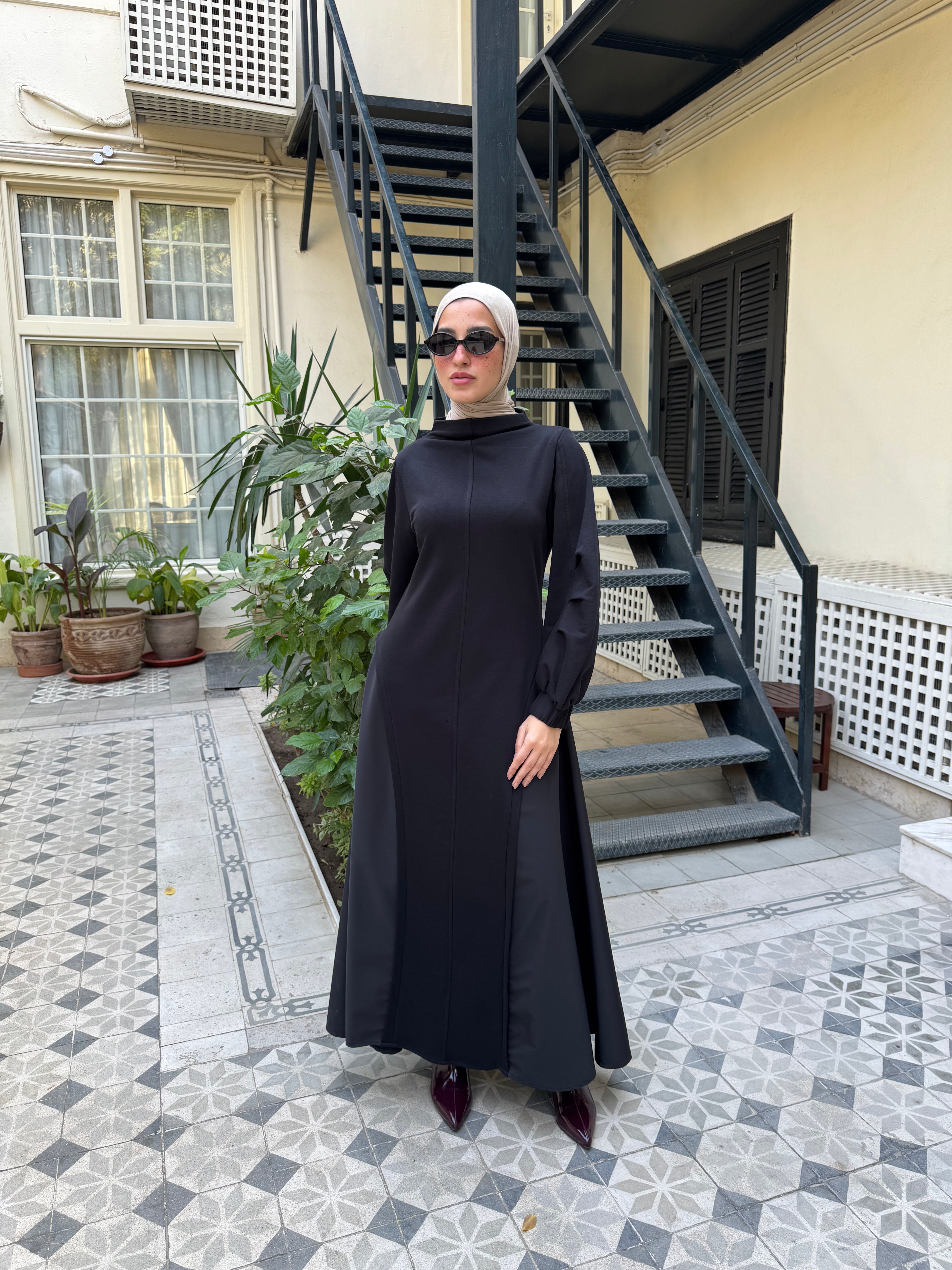 Side Panels Dress - Black