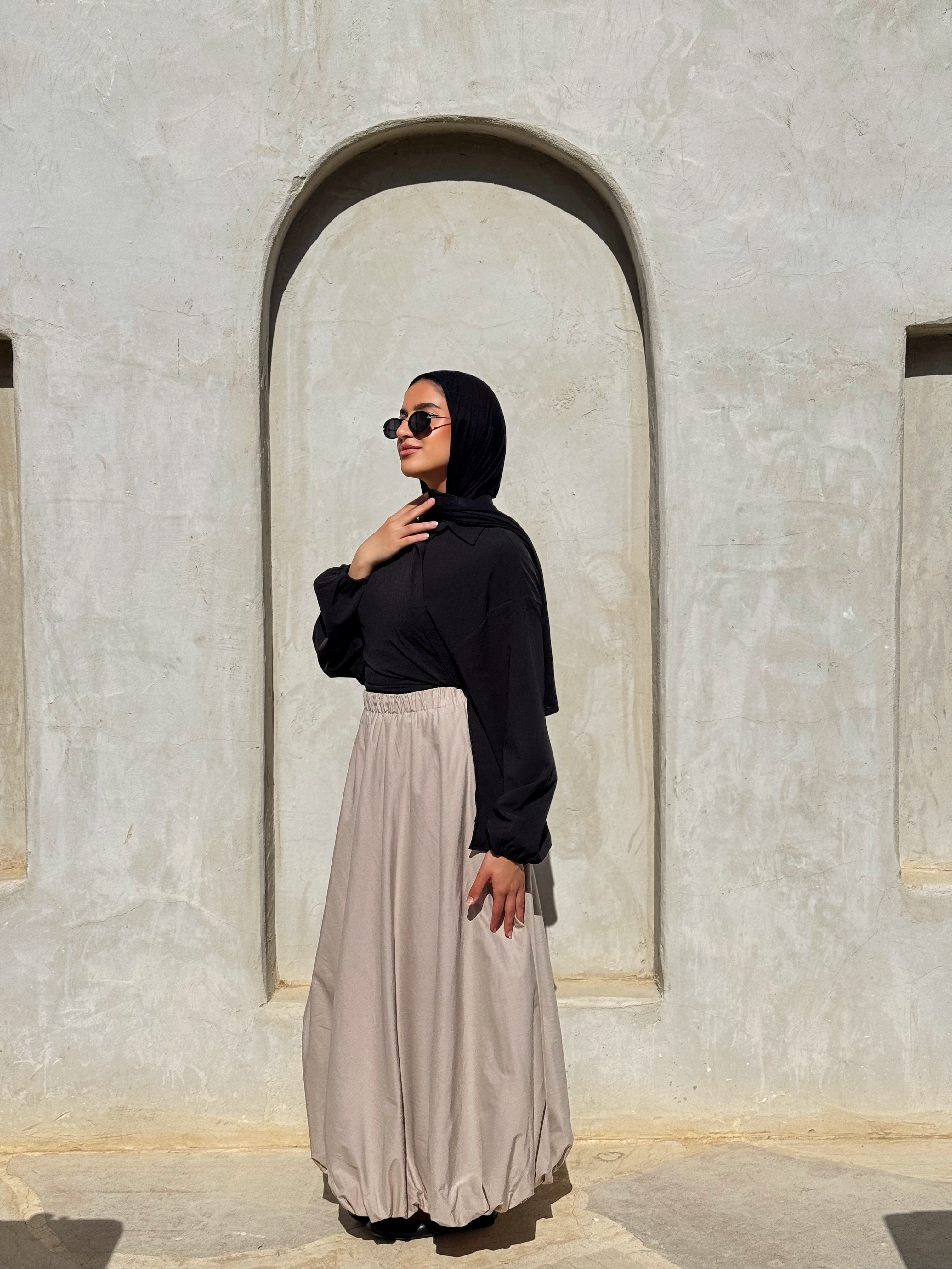 Balloon Skirt - Beige