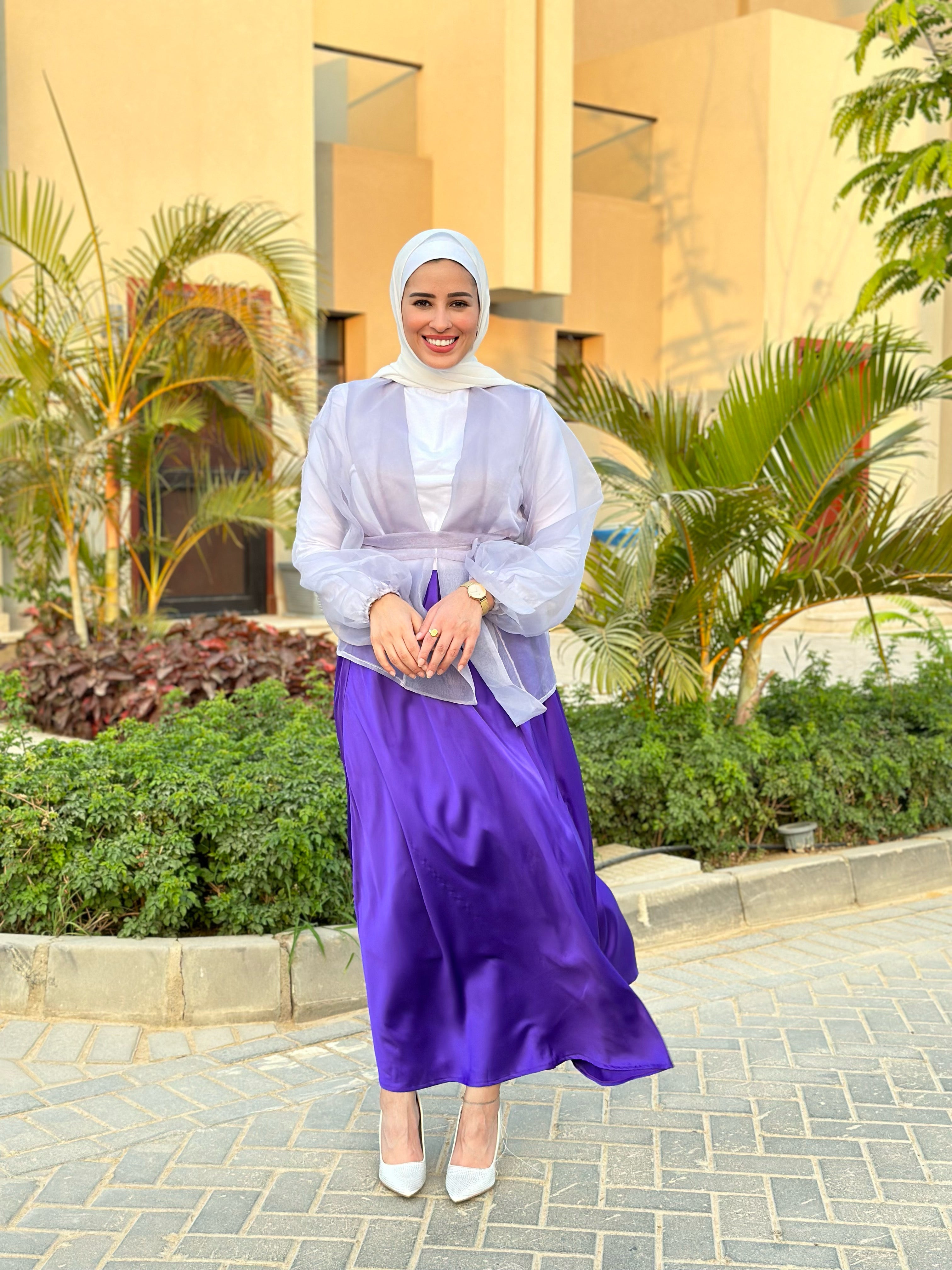 Organza Blouse-Grey (avail bale only at stores)