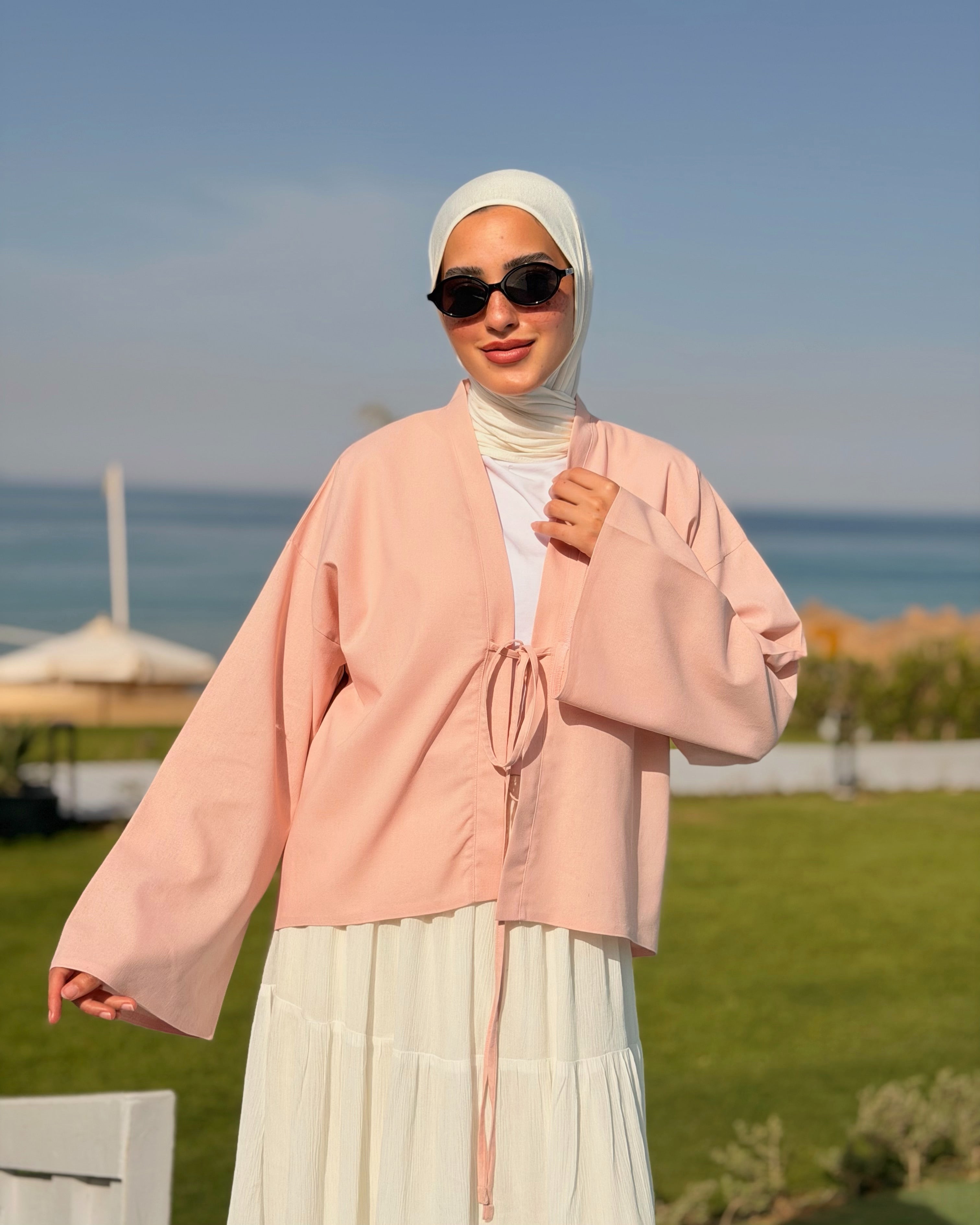 Tie-Front Blouse-Pink