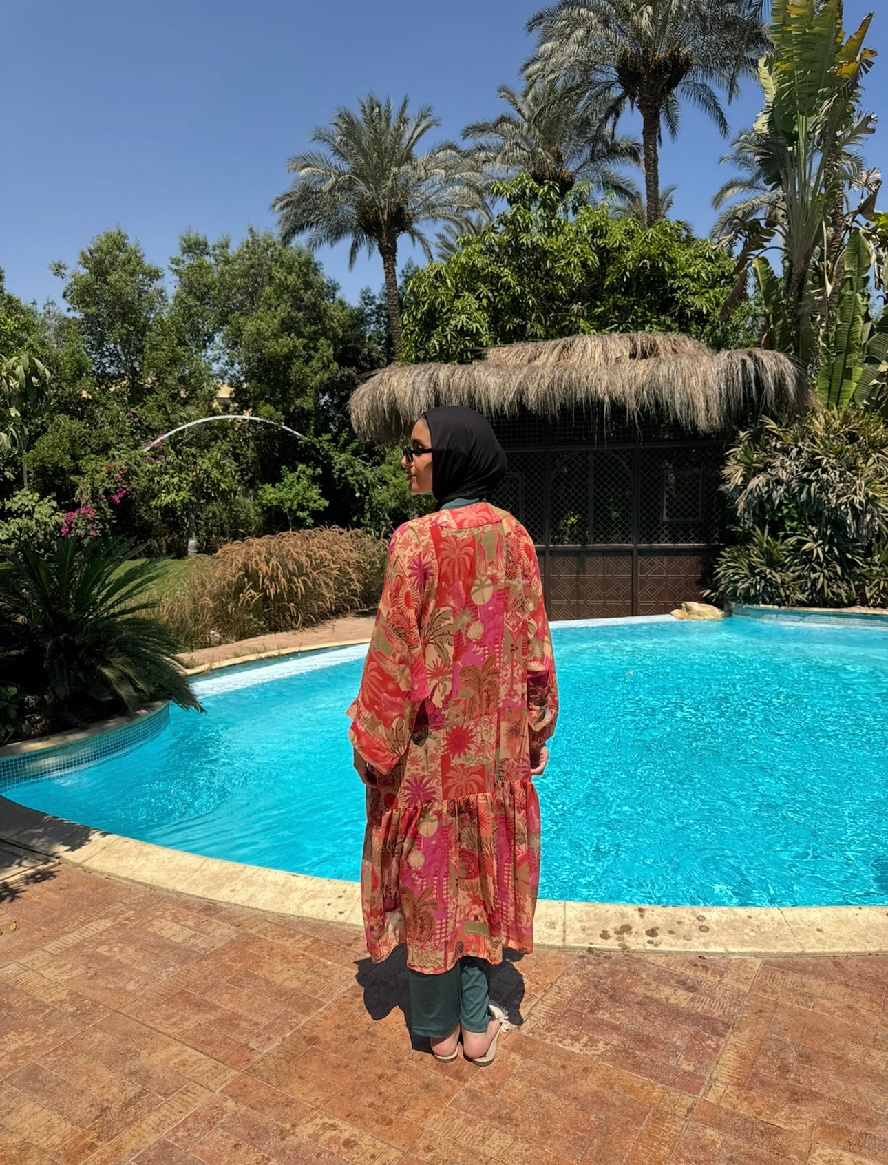 Chiffon Coverup -Palms