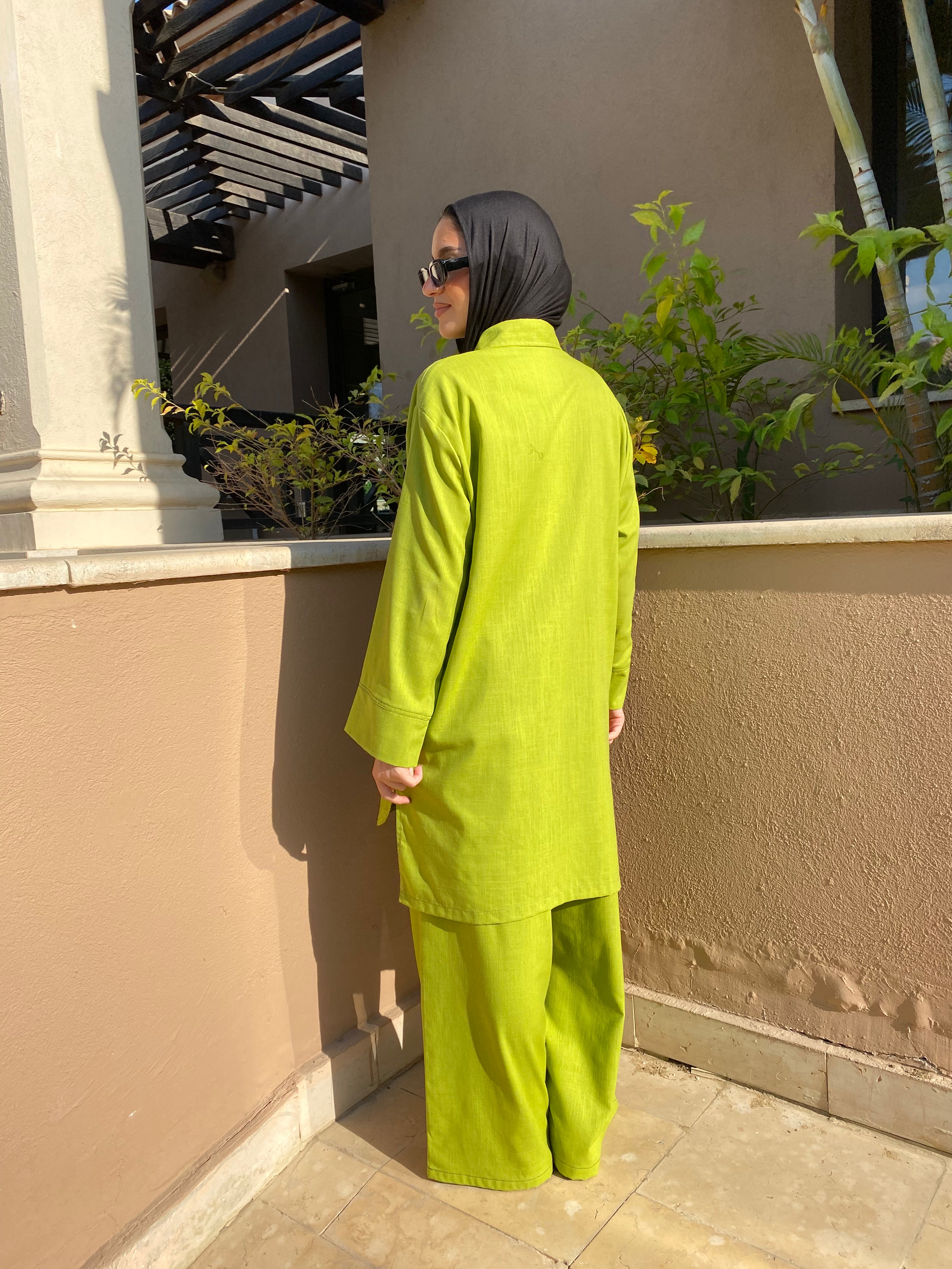 Drawstring Pants - Lime