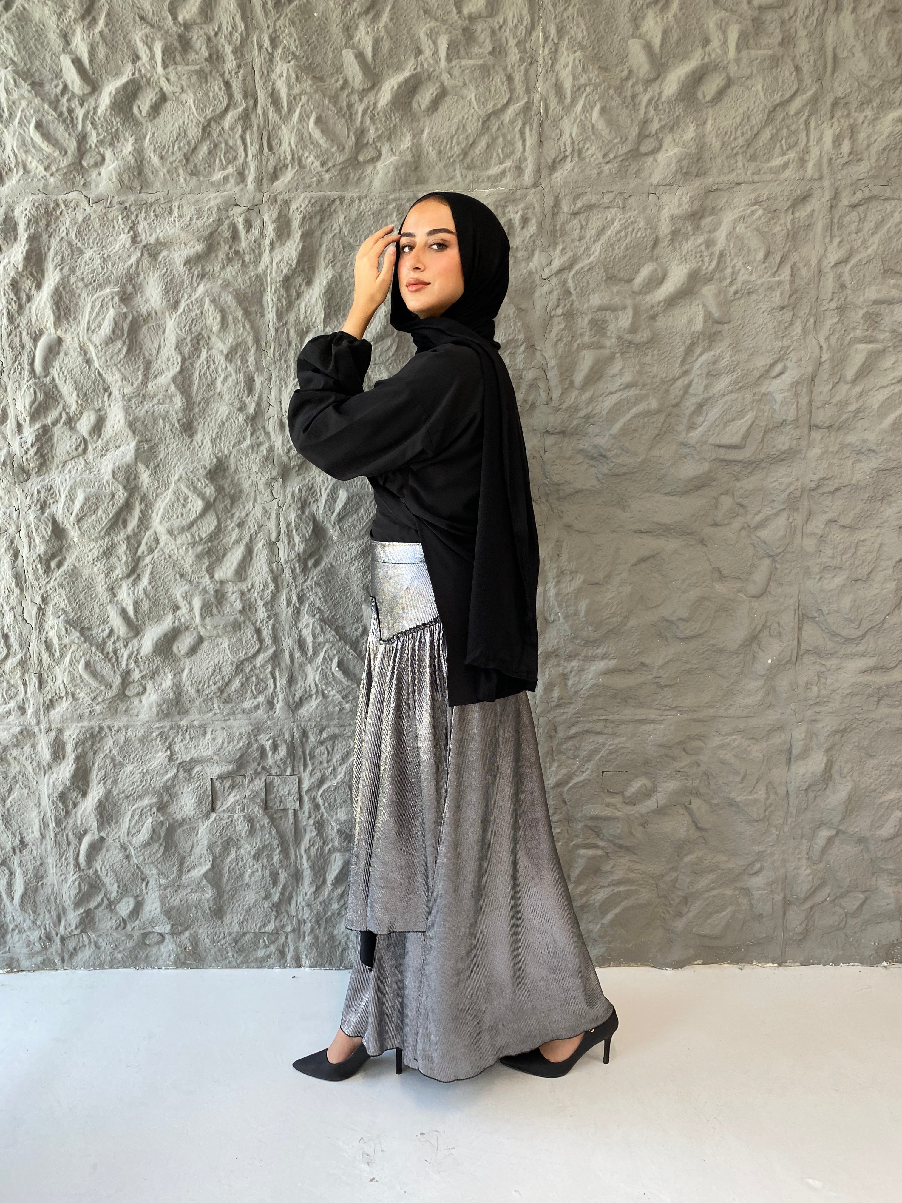 Metallic Skirt - Silver