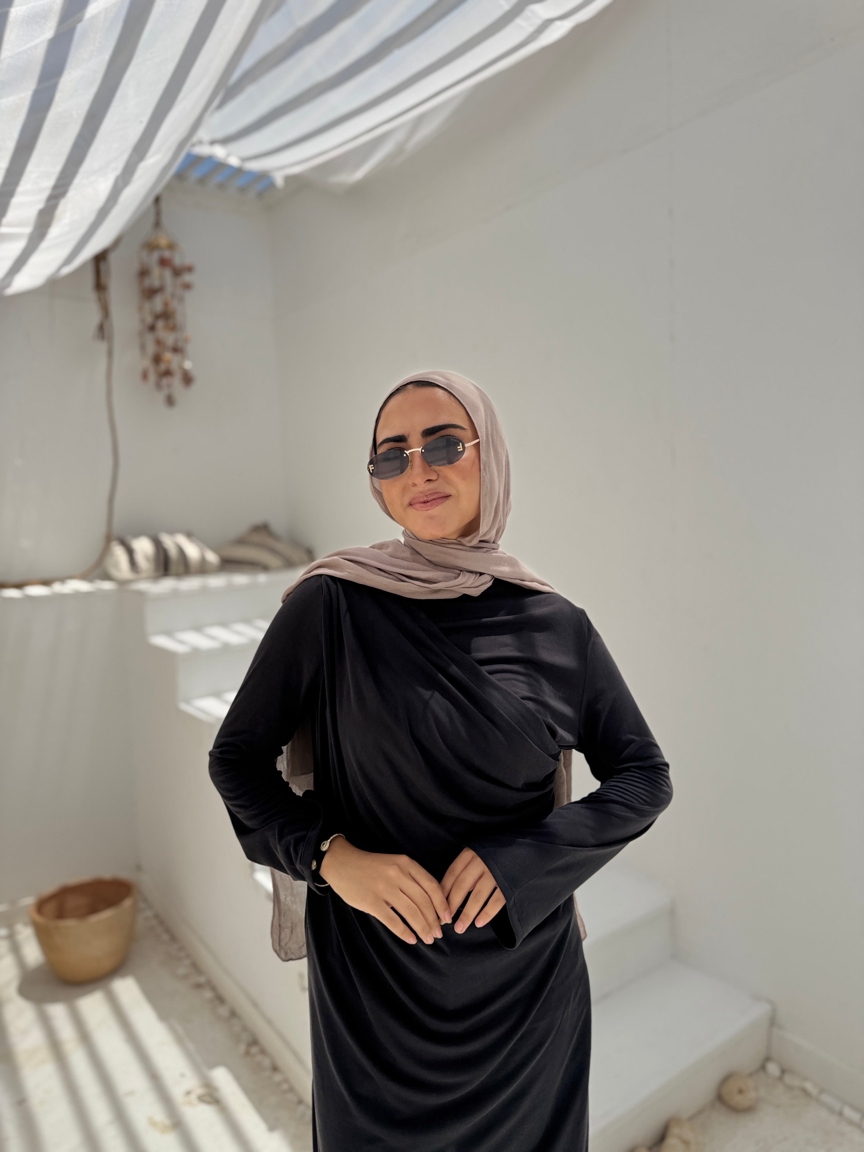 Soft Draped Blouse - black
