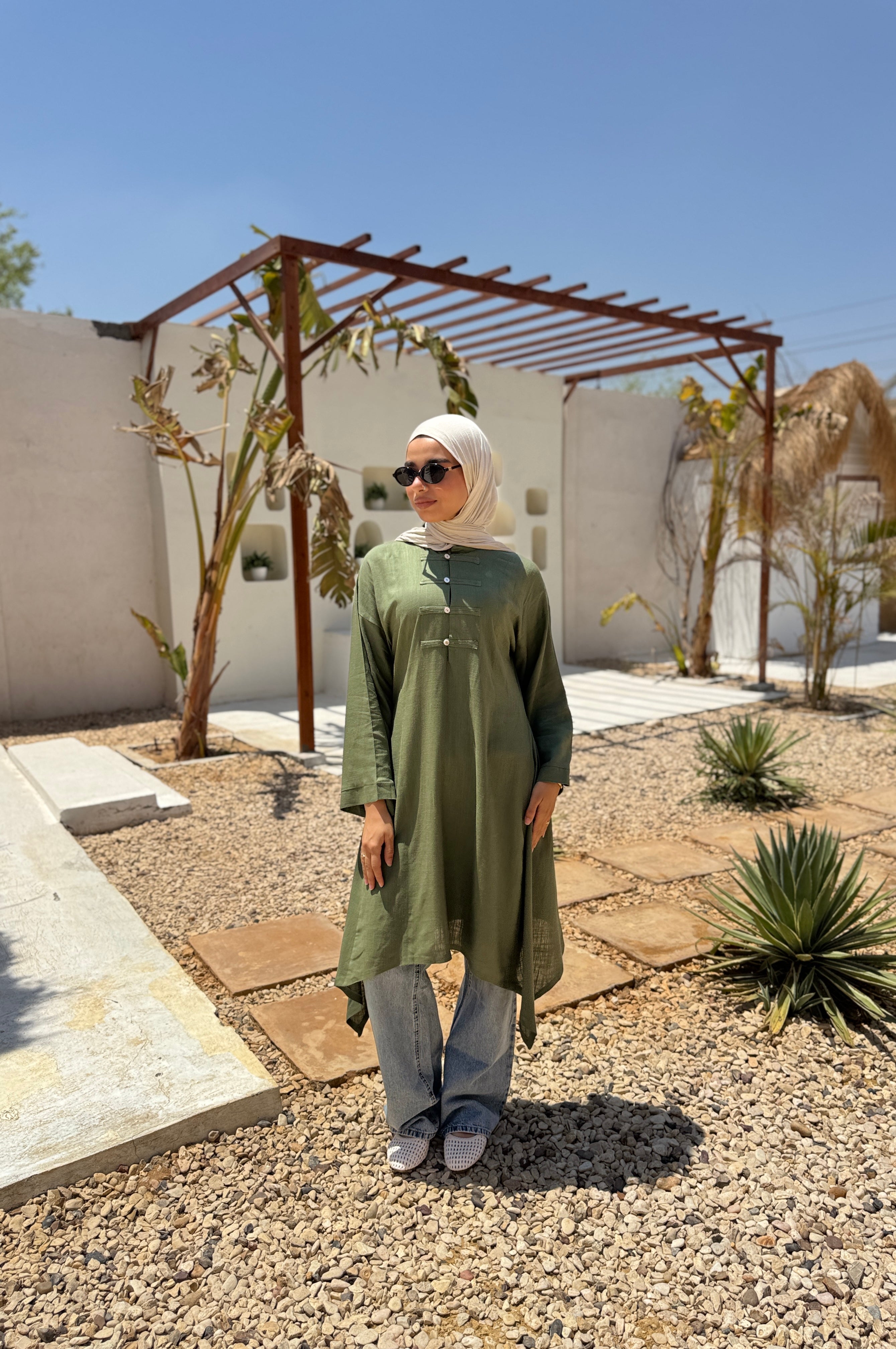 Chinese Blouse - olive