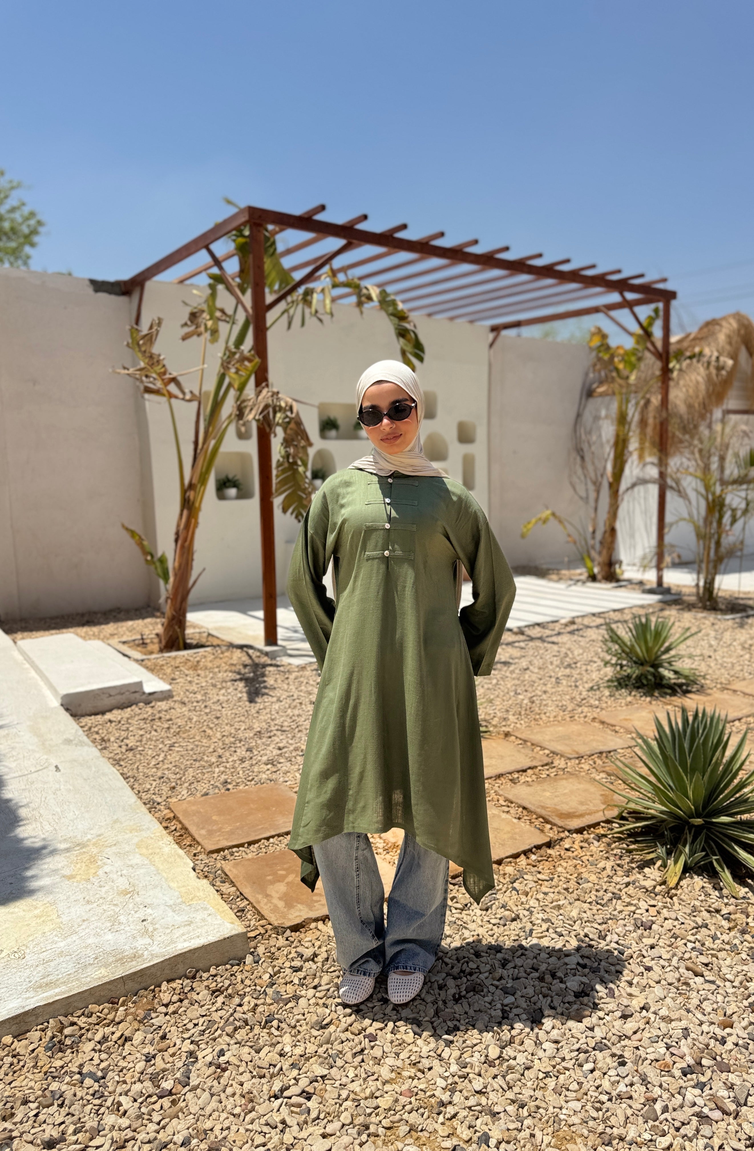 Chinese Blouse - olive