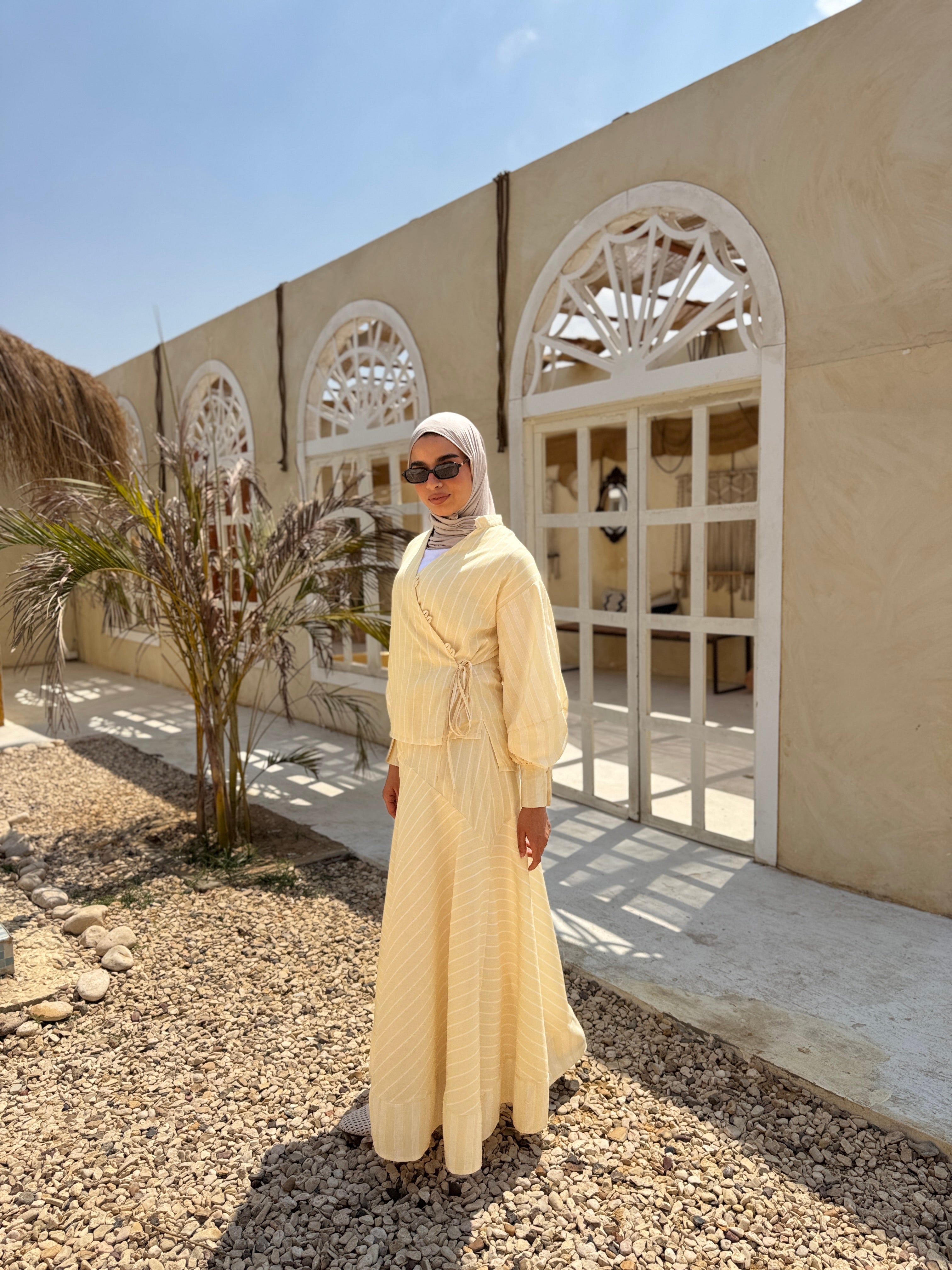 Mixed Stripes Blouse - white*yellow