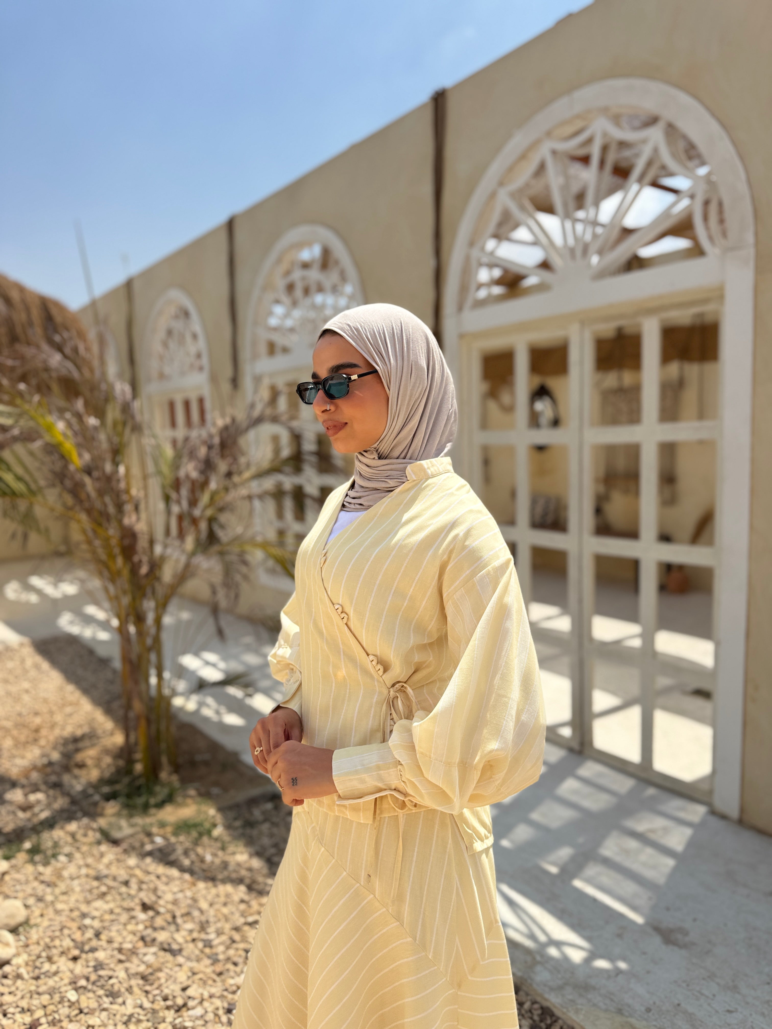 Mixed Stripes Blouse - white*yellow