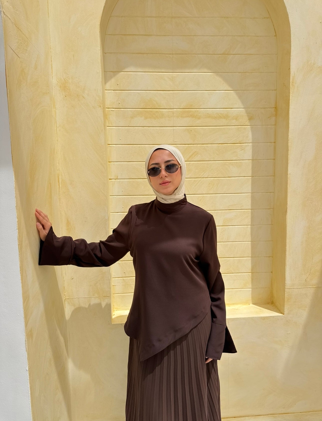 Blazer Abaya-Brown