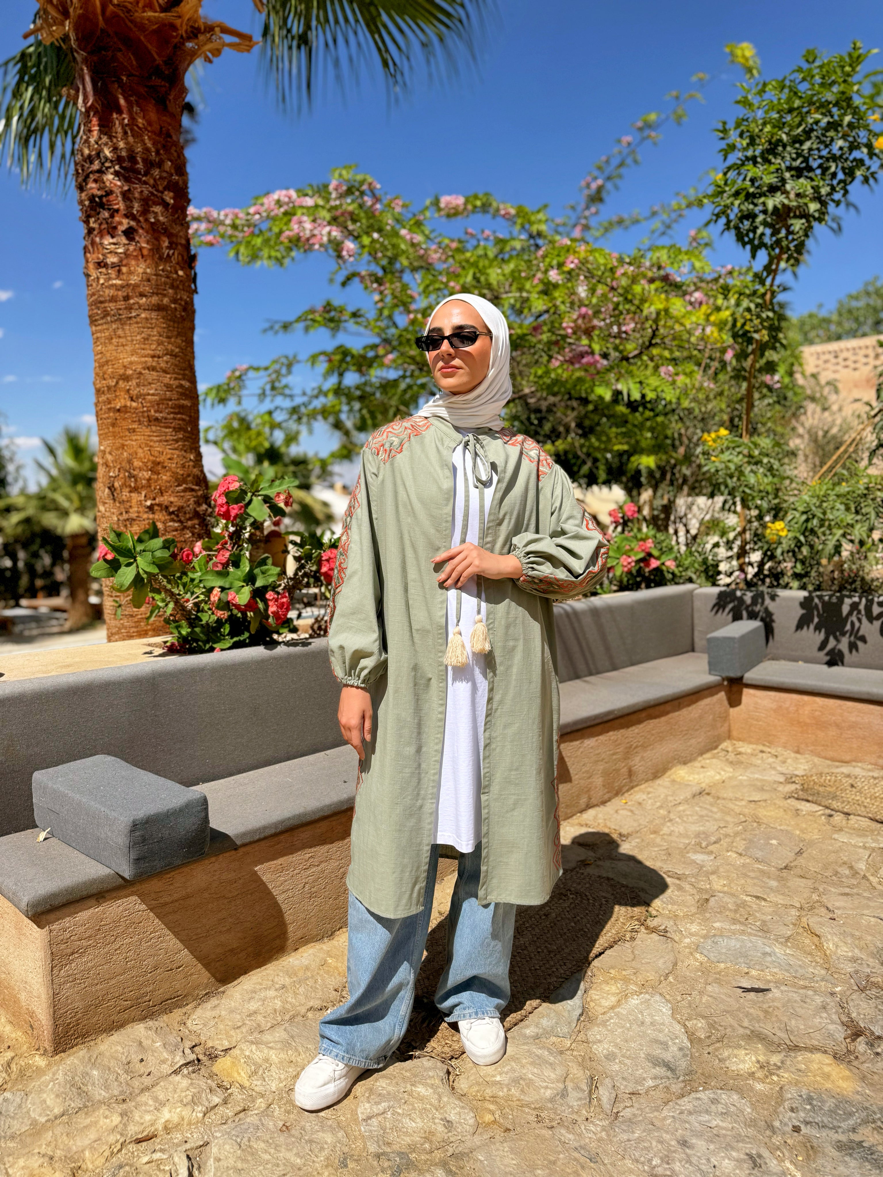 Embroidery Cardigan - Mint