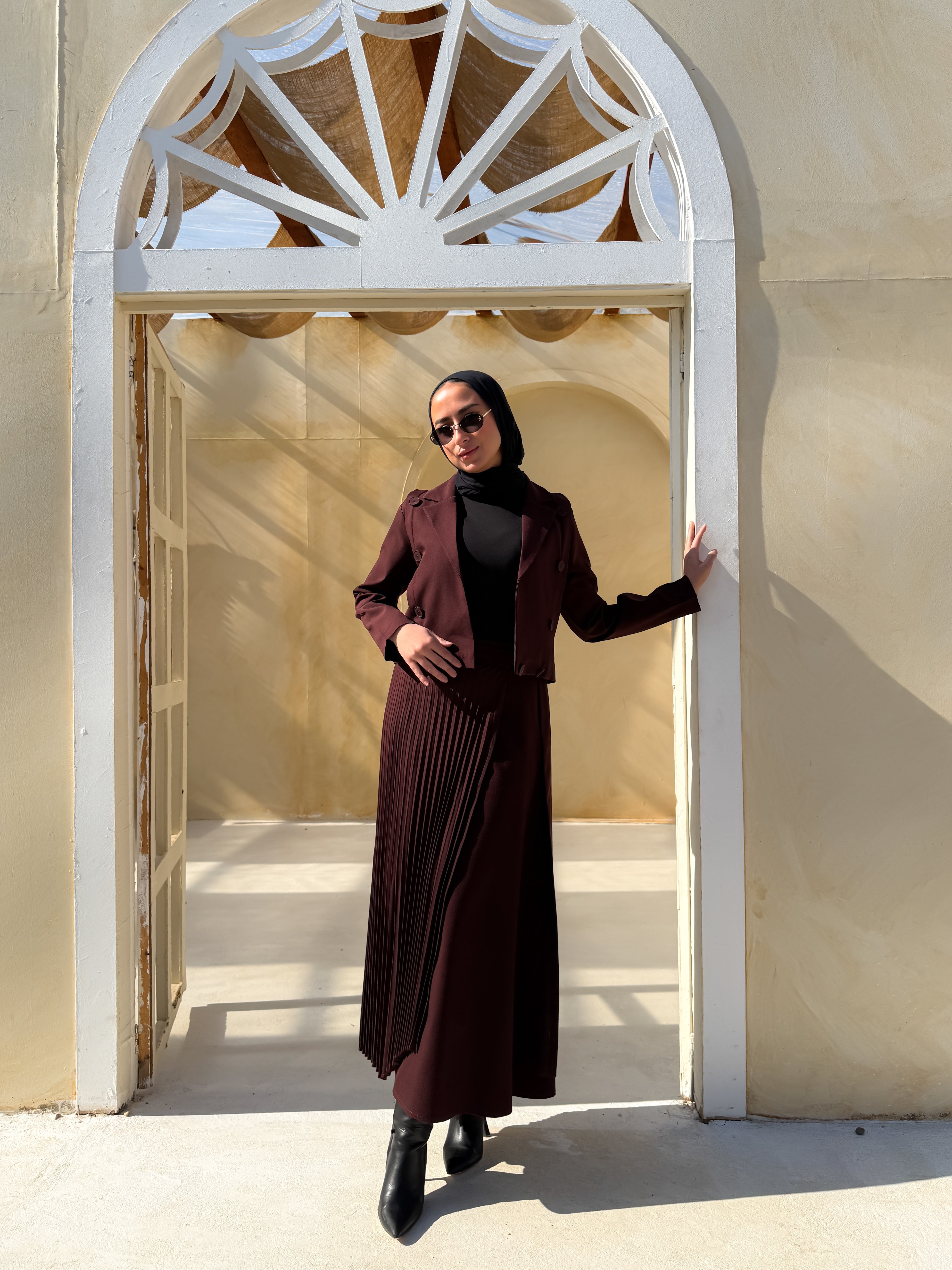 Double Layered Skirt - Blackberry