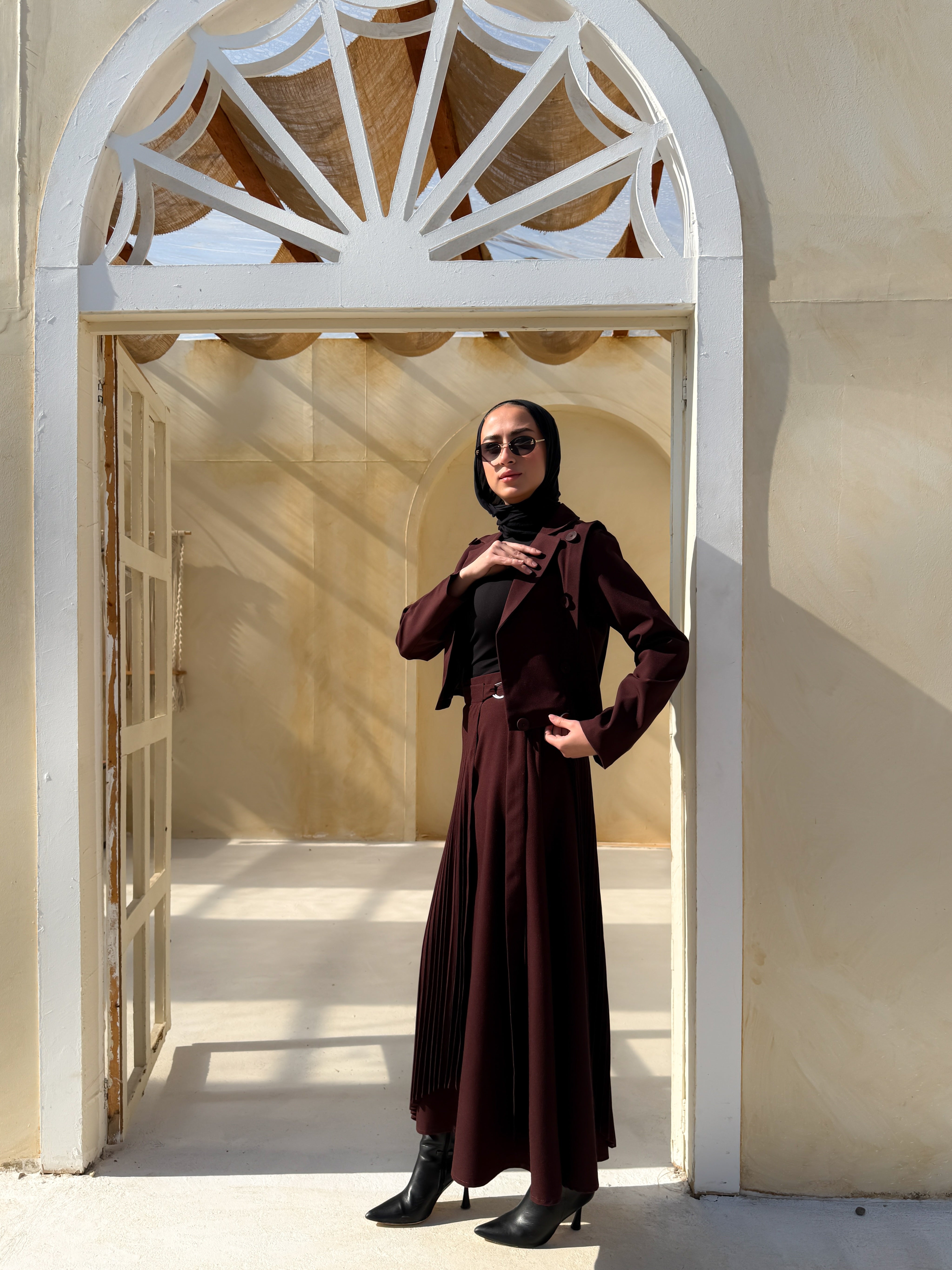 Double Layered Skirt - Blackberry