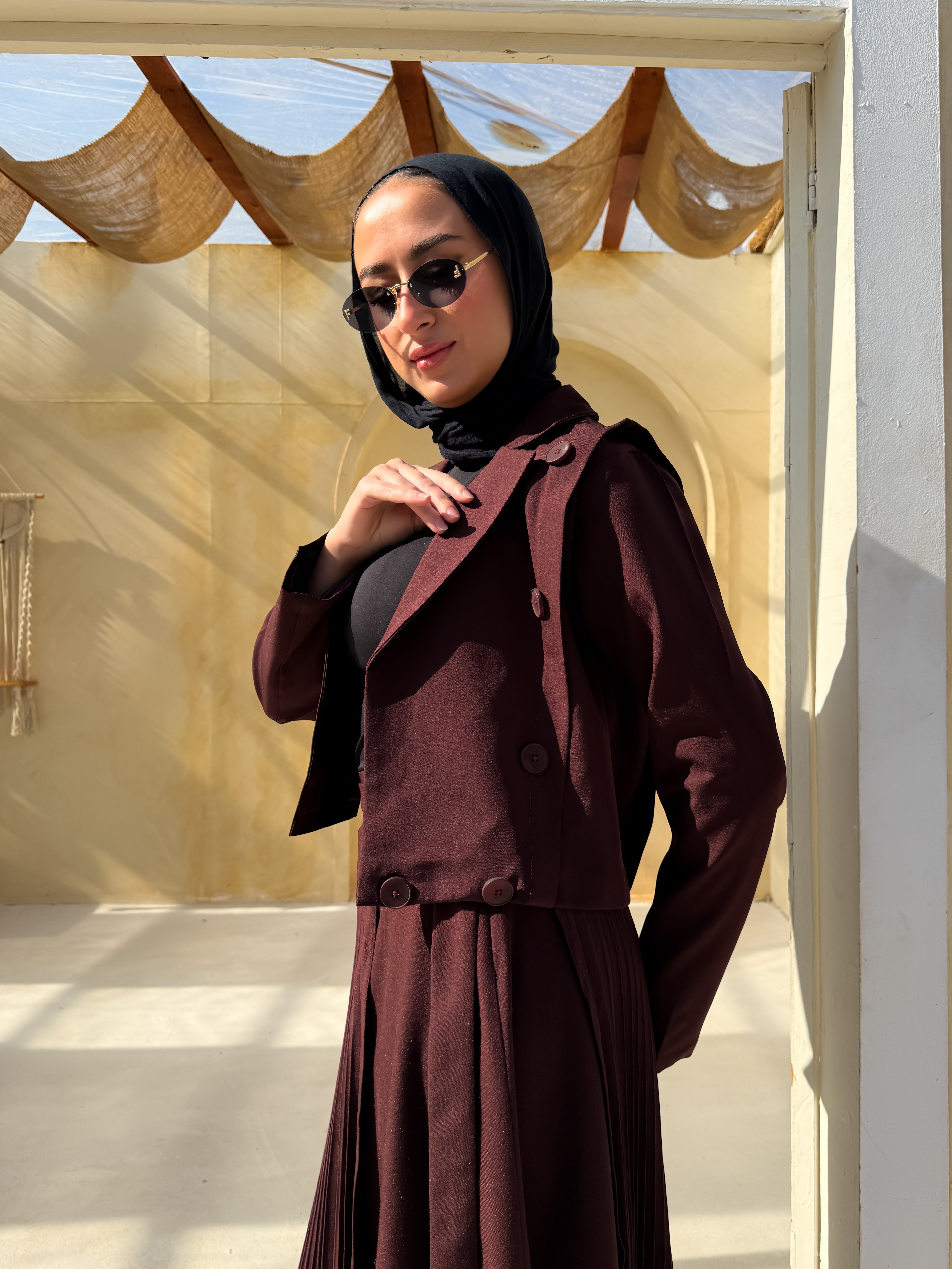 Formal Short Blazer - Blackberry