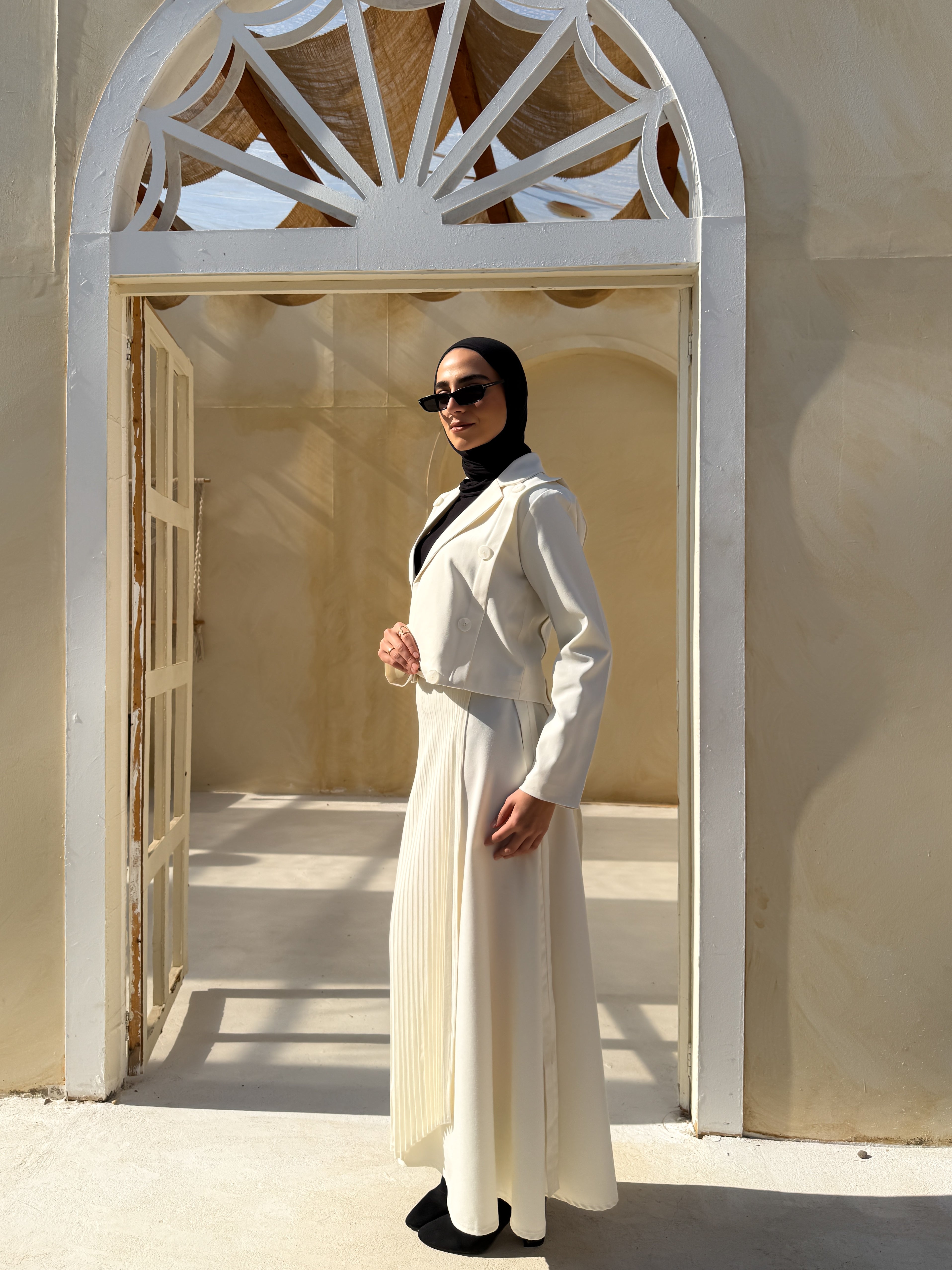 Double Layered Skirt - Offwhite