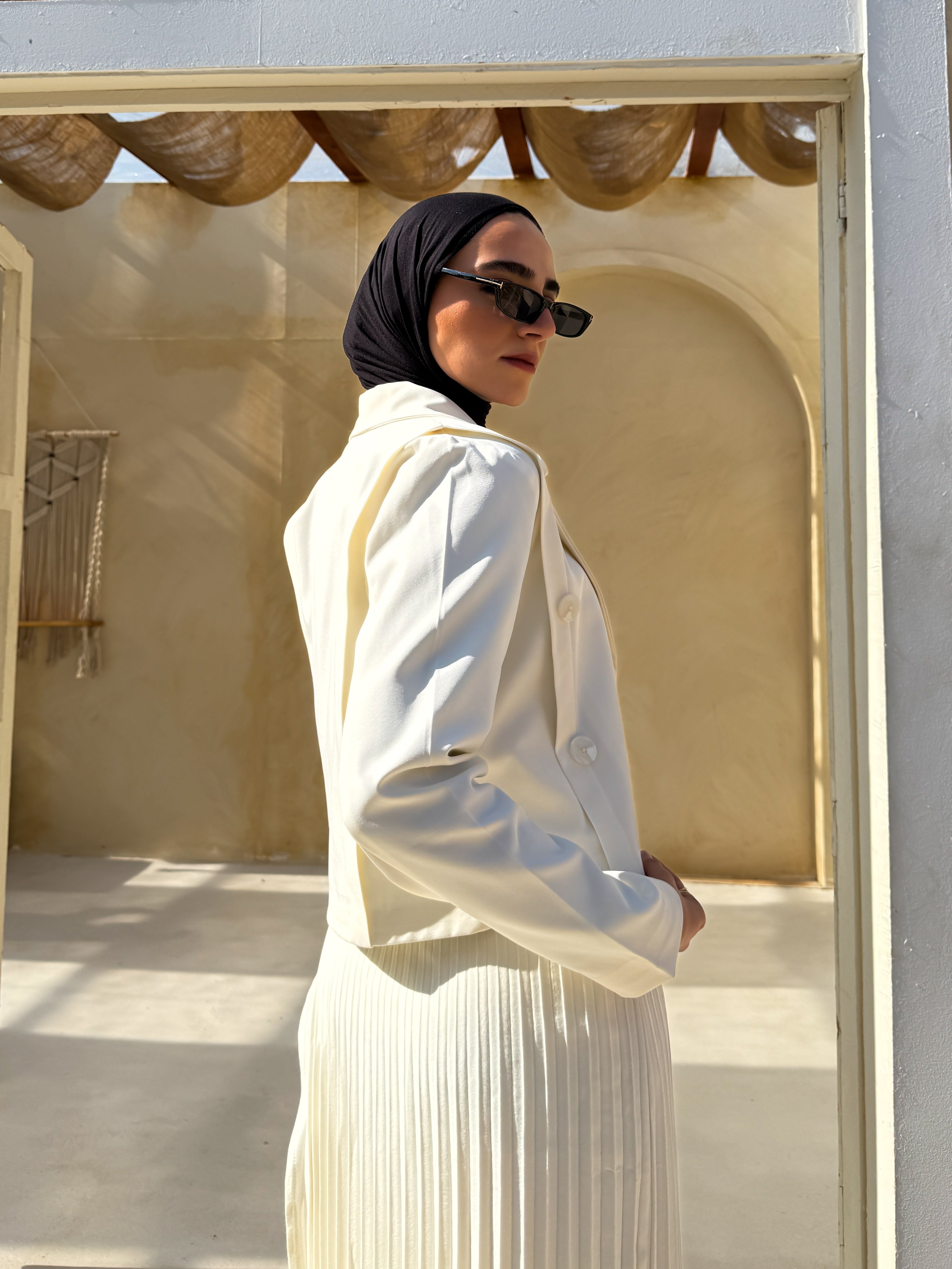 Formal Short Blazer - Offwhite