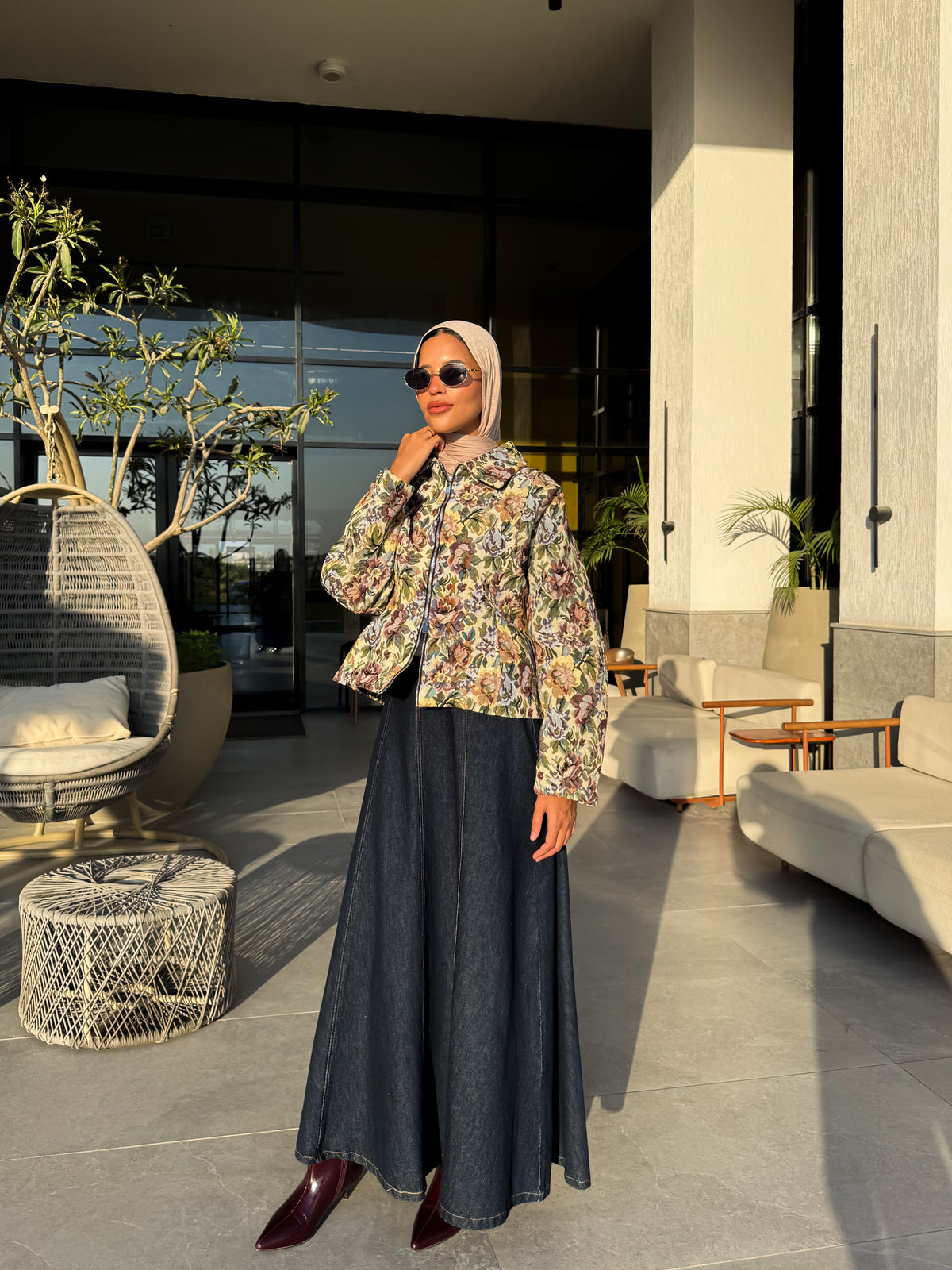 Tapestry Jacket - Floral Beige