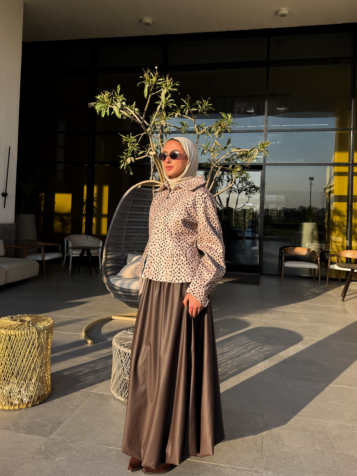 Peplum Printed Jacket - Deer