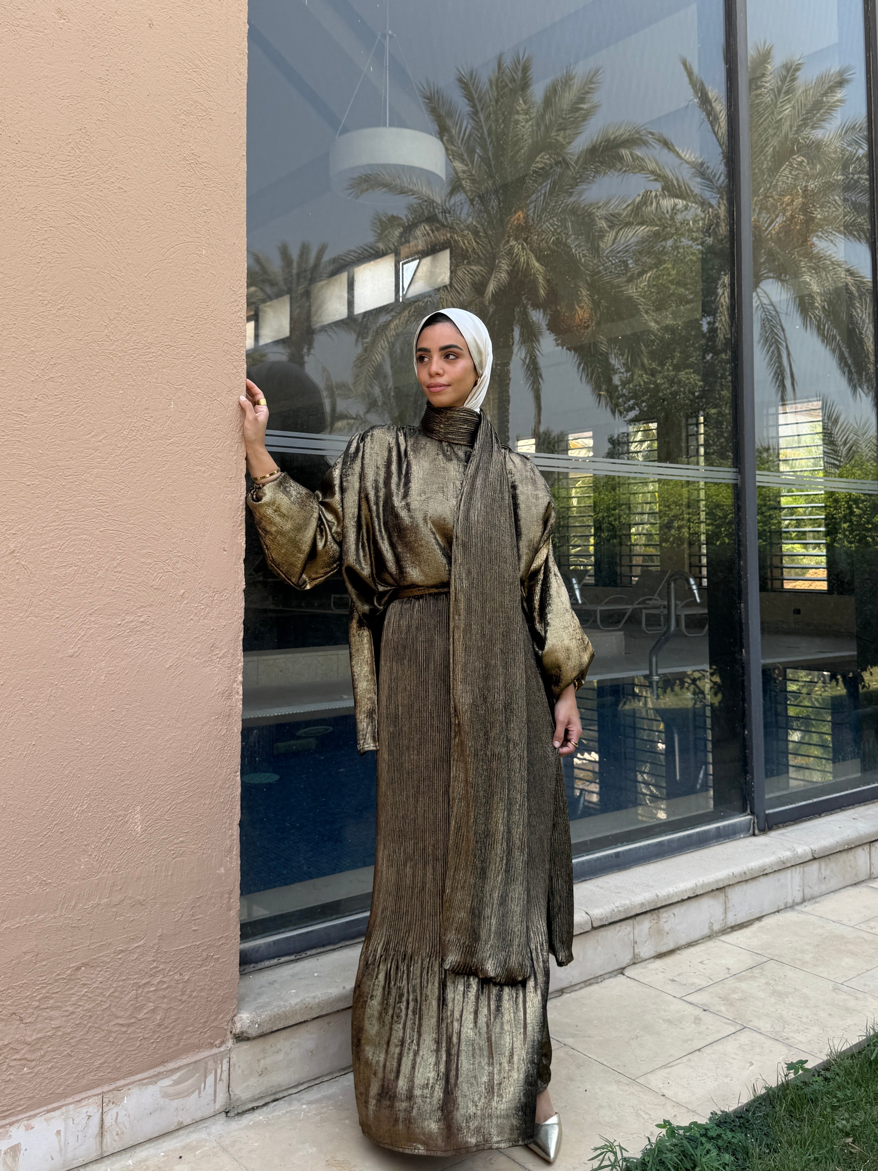 Accordion Set With Scarf - Gold (Available at stores only)