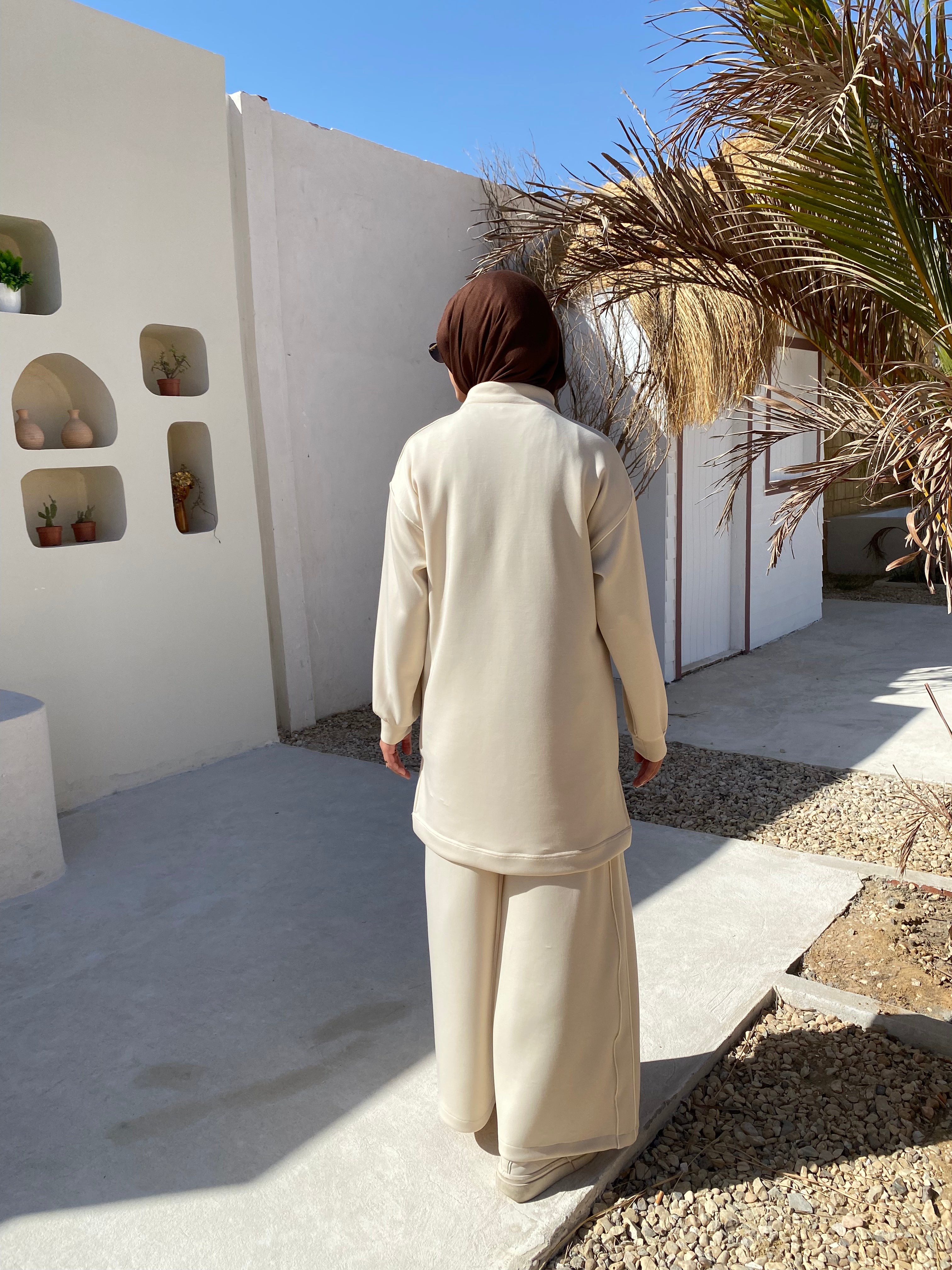 Piped Pants - Beige