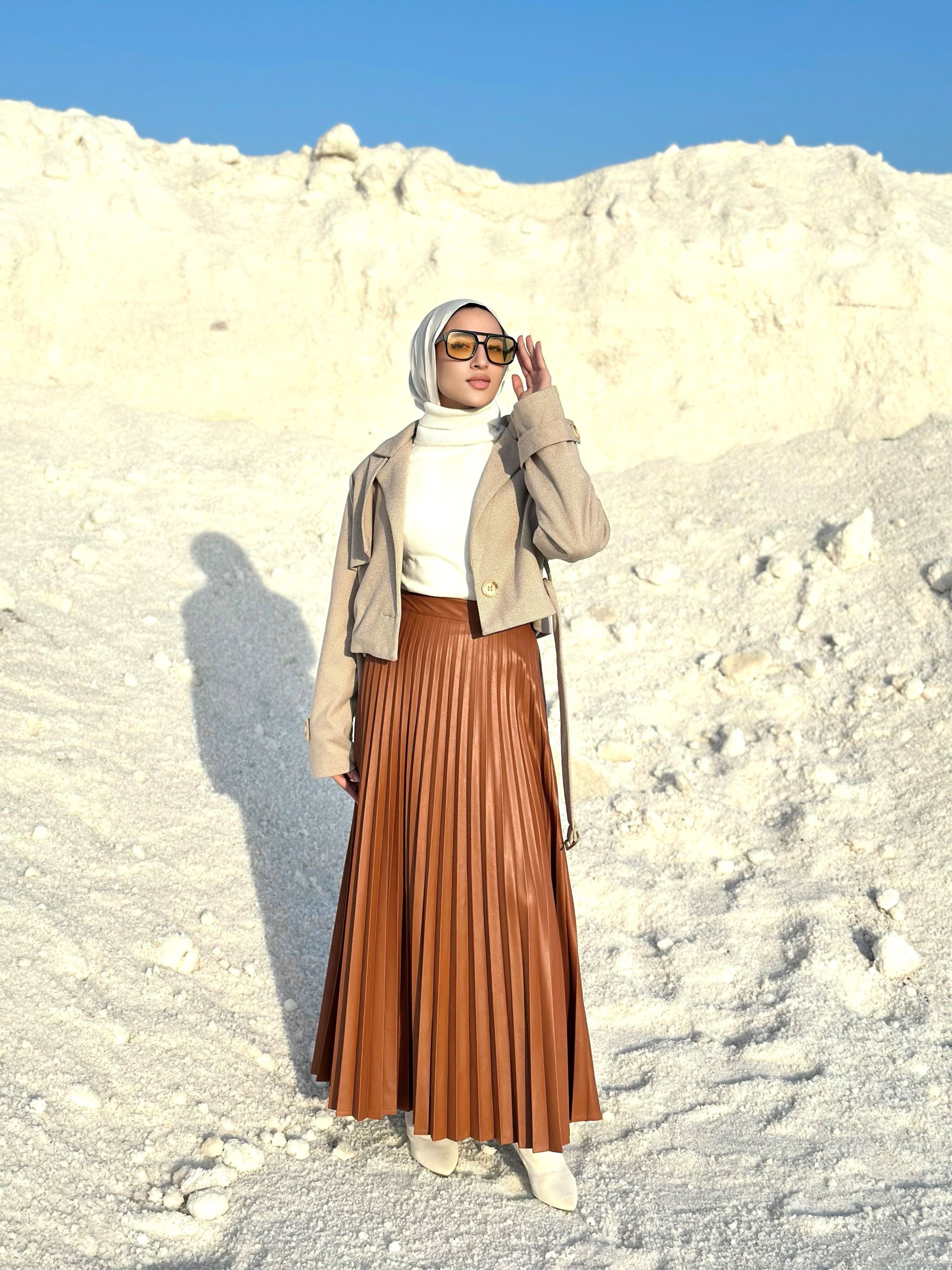 Cropped Jacket-Beige