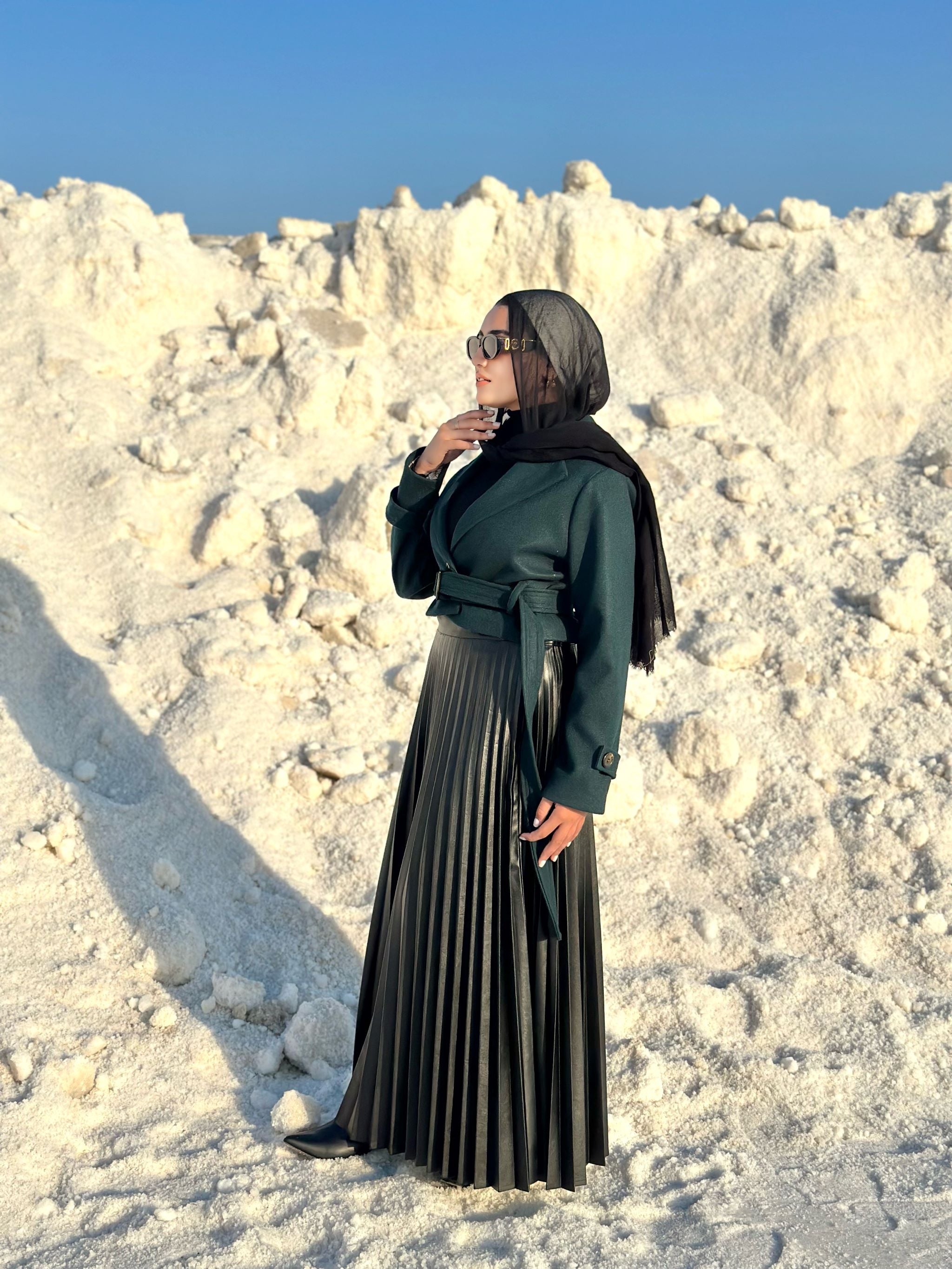 Cropped Jacket Teal Hijab Boutique