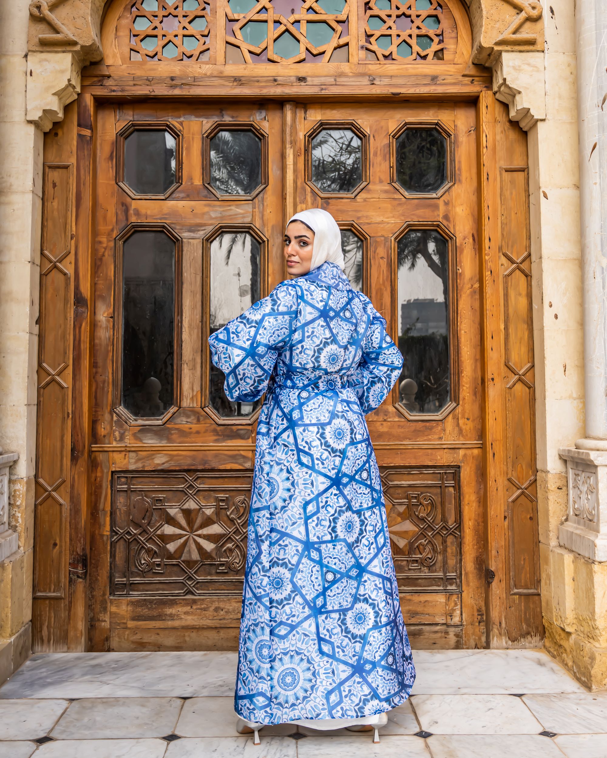 Organza Cardigan-Blue