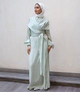 Draped Overlapping Dress - Mint