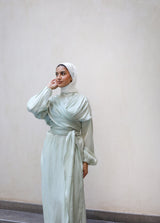 Draped Overlapping Dress - Mint