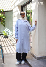 Striped Basic Shirt - Blue