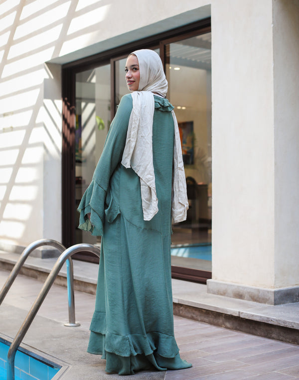 Ruffles Casual Dress - Mint