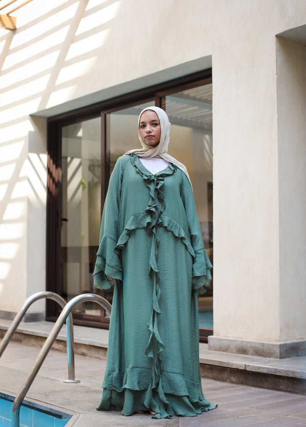 Ruffles Casual Dress - Mint