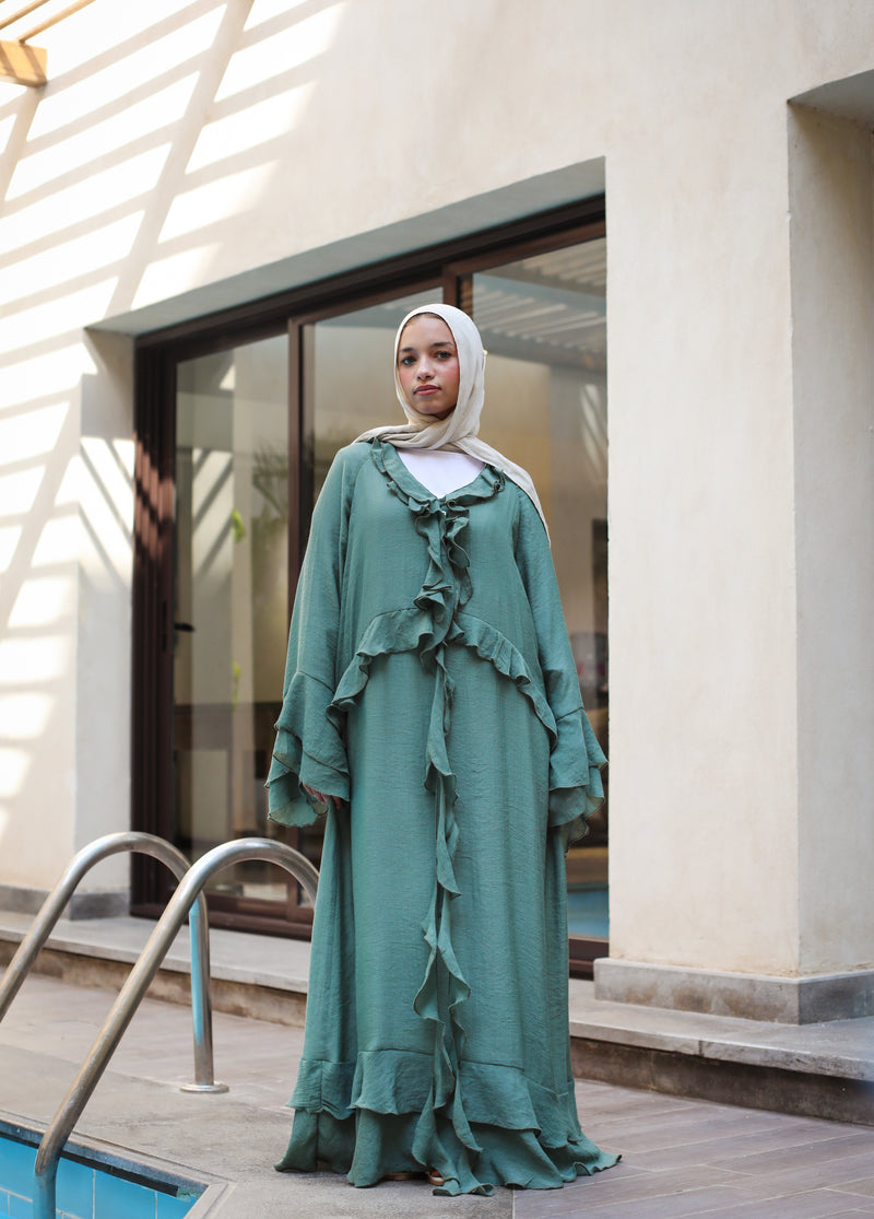 Ruffles Casual Dress - Mint