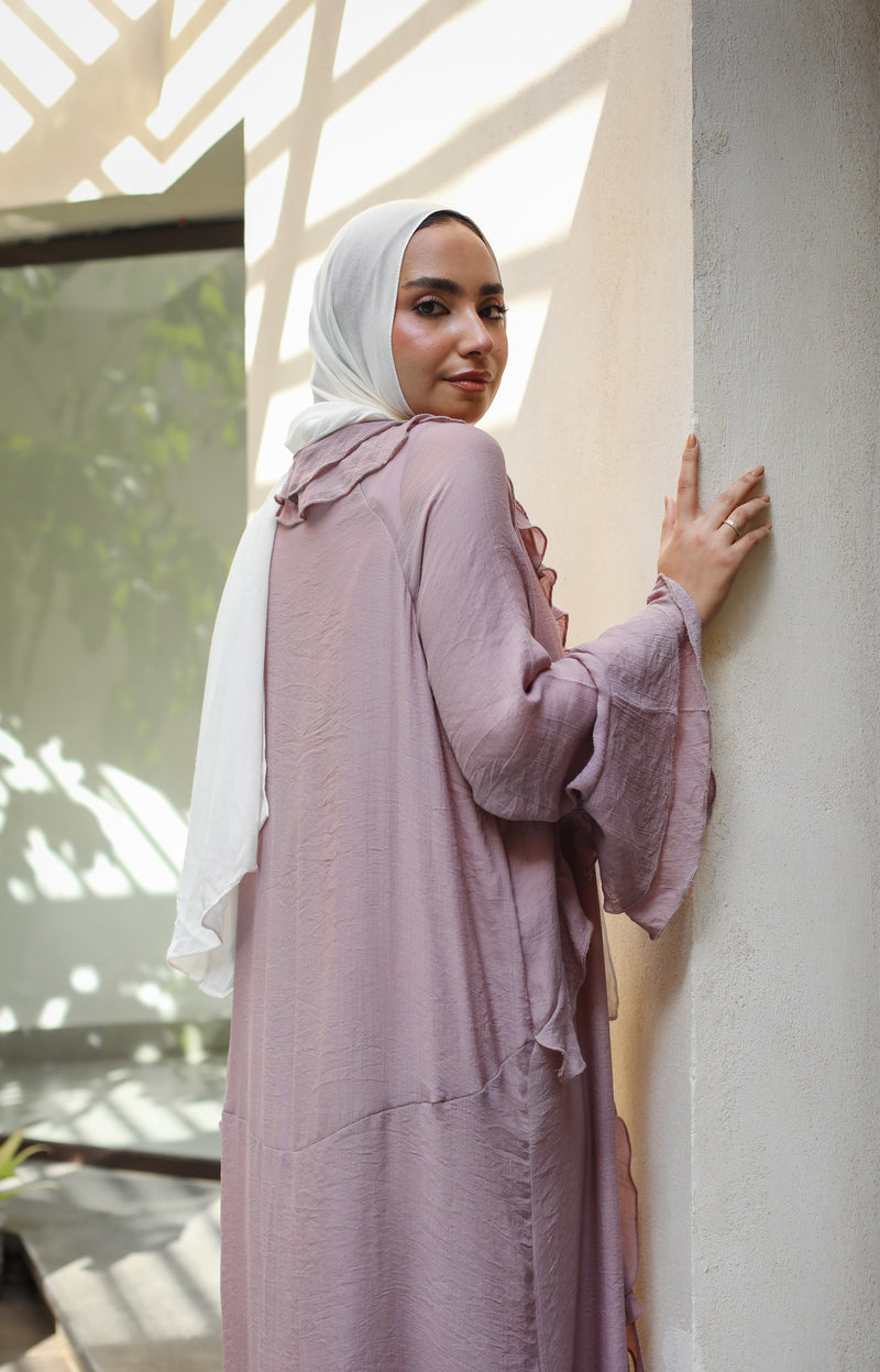 Ruffles Casual Dress - Rose