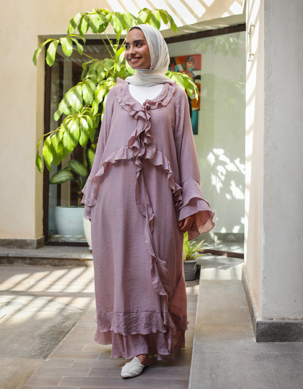 Ruffles Casual Dress - Rose