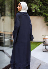 Ruffles Casual Dress - Black