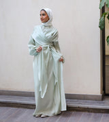 Draped Overlapping Dress - Mint
