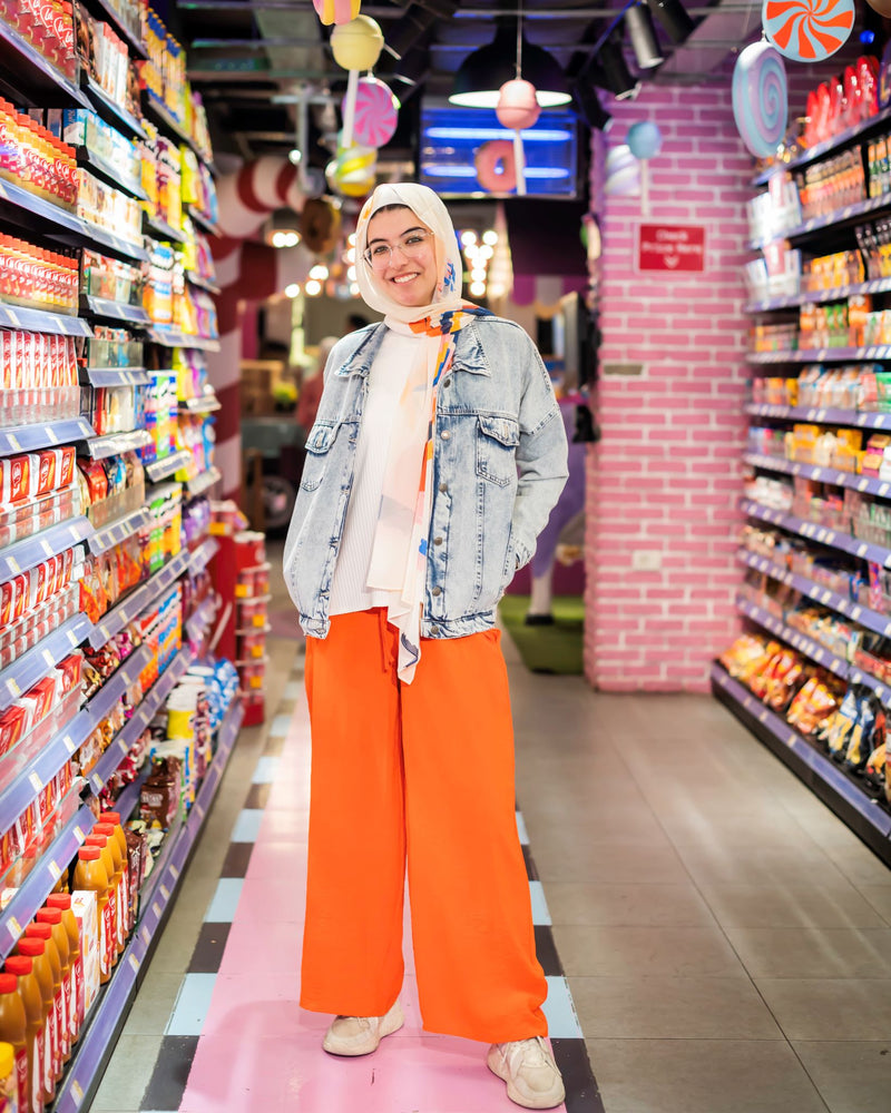 Teens Drawstring Pants-Orange