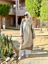 Abstract Pullover-Beige